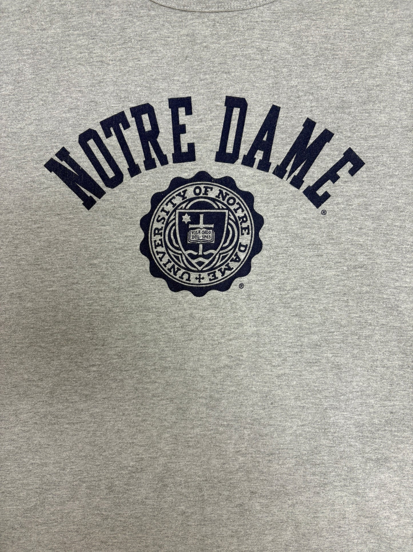 Notre Dame Fighting Irish Graphic Tee | Size X-Large | Vintage 1990s Champion Grey Tank Top |