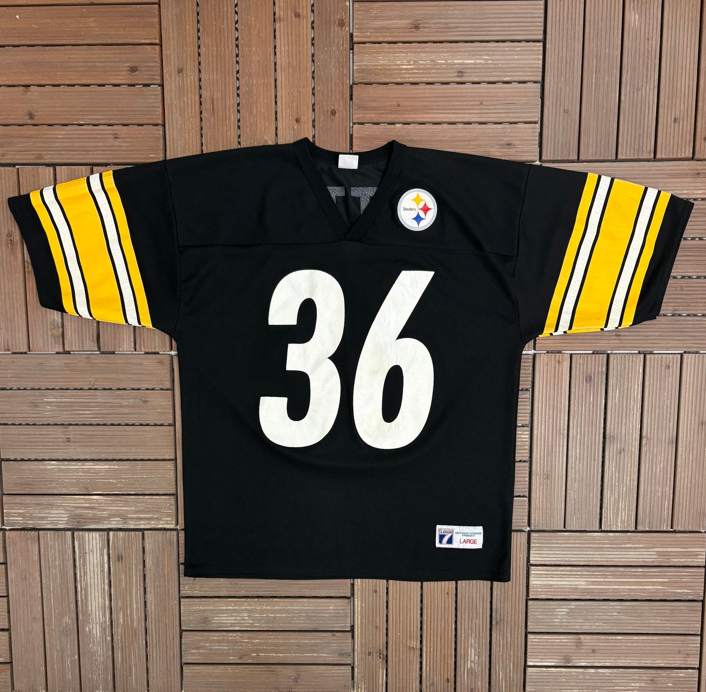 Pittsburgh Steelers Jerome Bettis Football Jersey | Size Large | Vintage 1990s NFL Football Black Jersey |