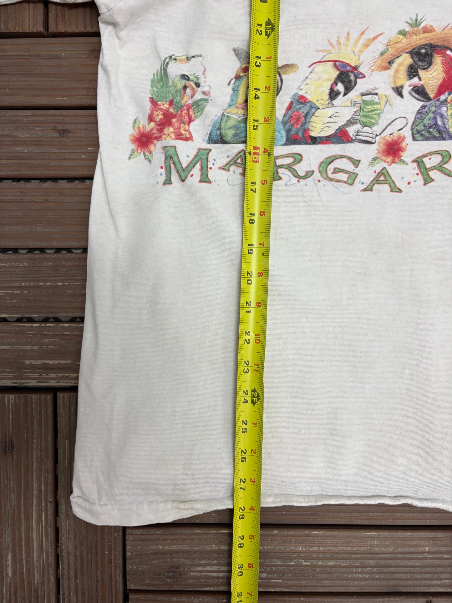 Margaritaville Parrot Head Party Graphic Tee | Size XX-Large | Vintage 2000s Promotional White T-Shirt |