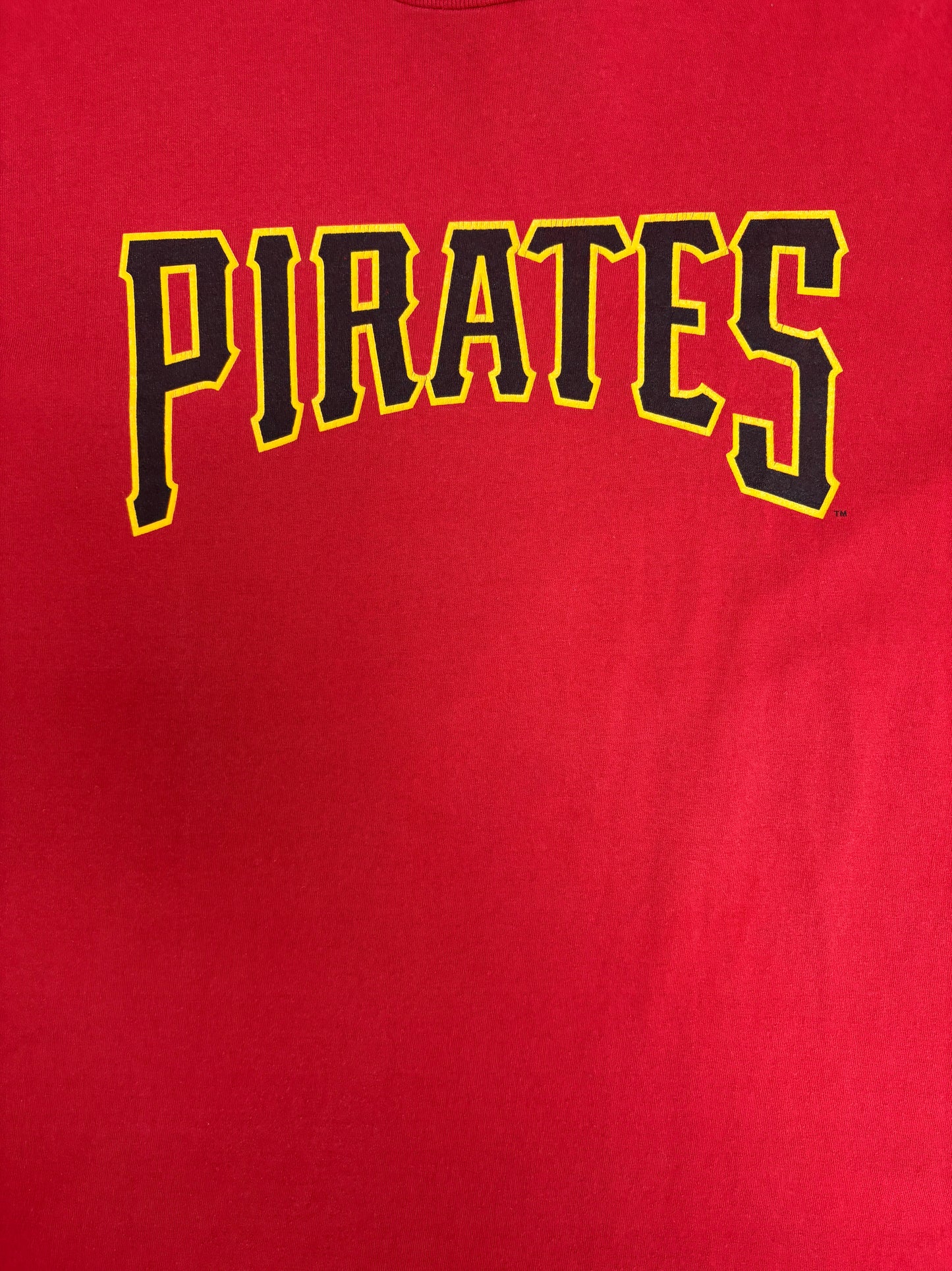 Pittsburgh Pirates Graphic Tee | Size X-Large | Vintage 1990s Single Stitch MLB Baseball Red T-Shirt |