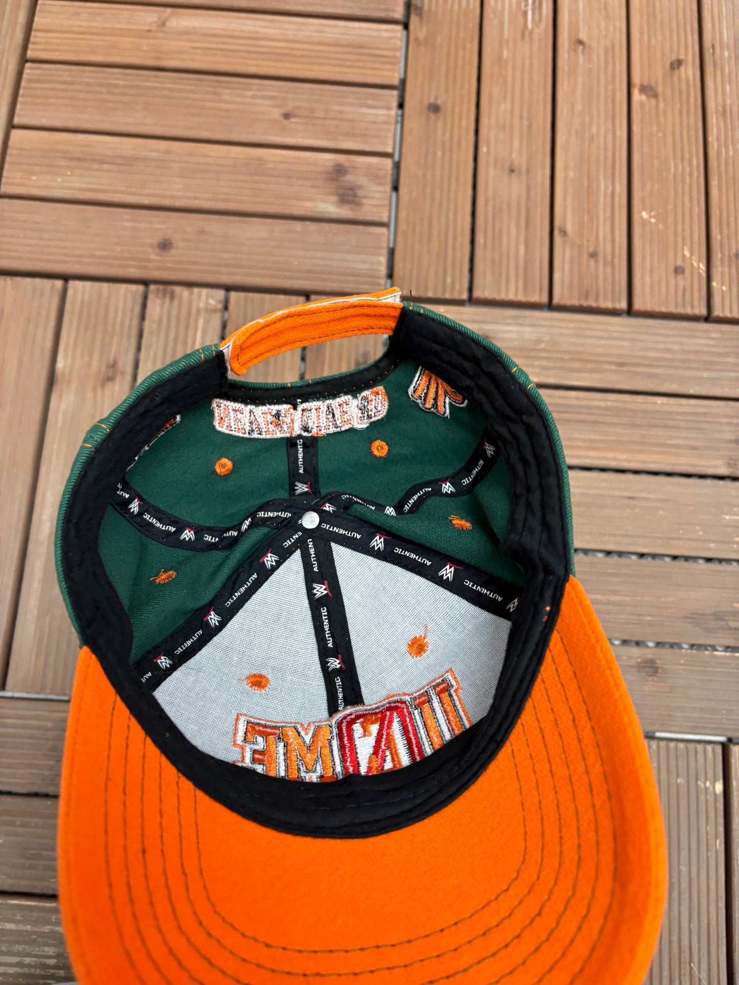 John Cena You Can't See Me Graphic Hat | Strap Back | Vintage 2000s Wrestling Green Cap |