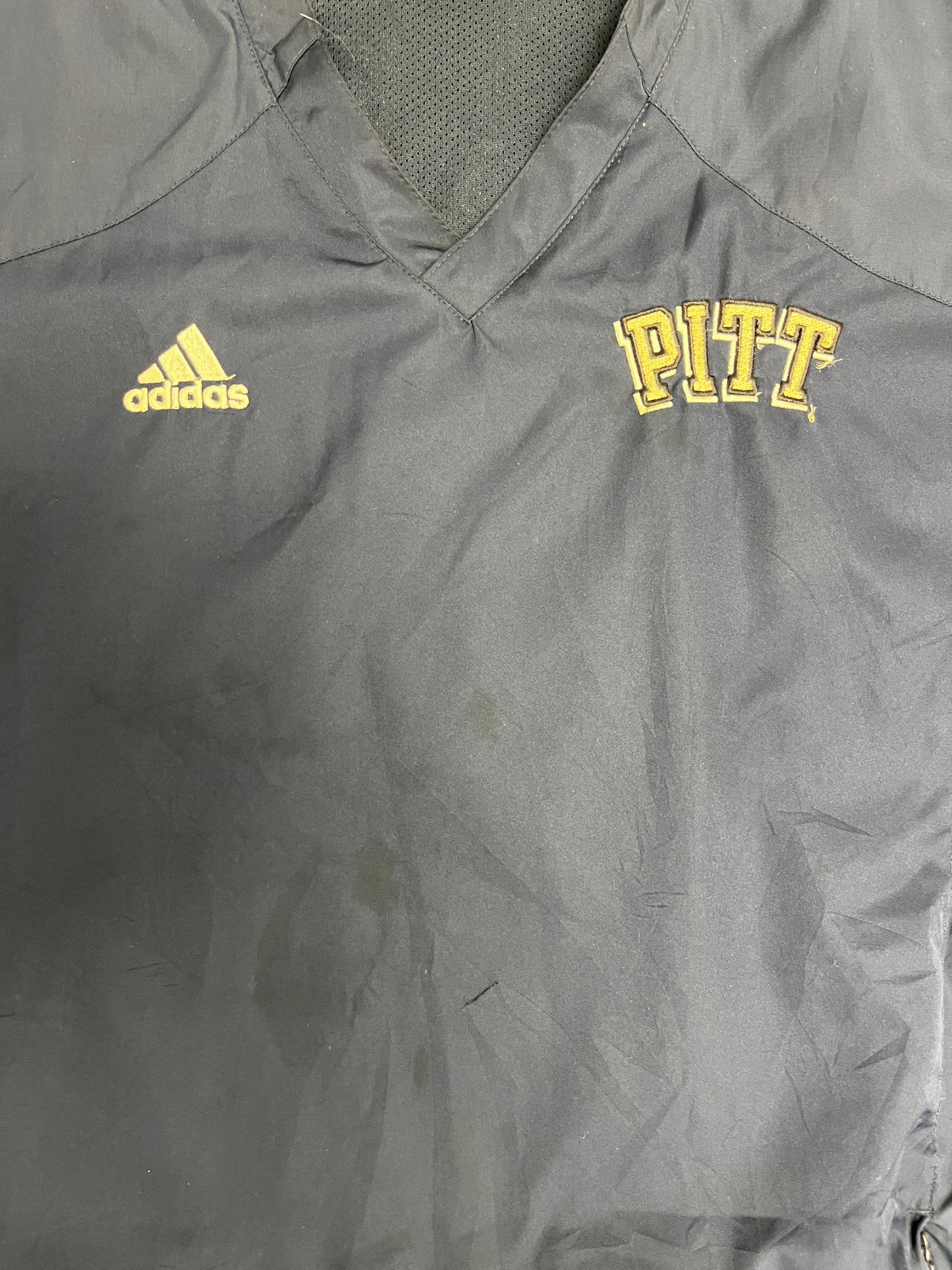 Pitt Panthers Stitched Graphic Windbreaker | Size Large | Vintage 2000s College Adidas Blue Windbreaker Jacket |