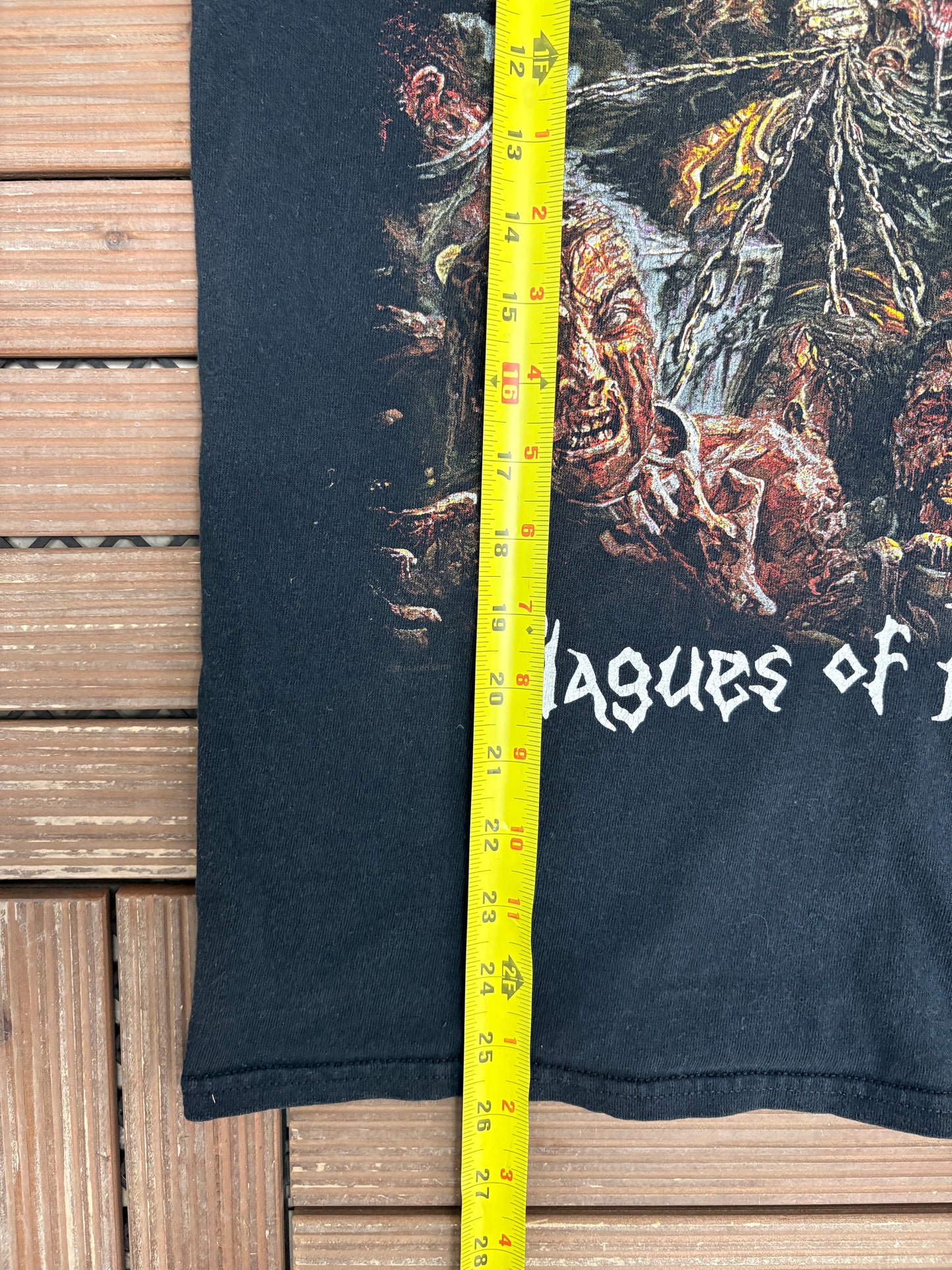 Iced Earth Plagues Of Babylon Graphic Tee | Size Medium | Vintage 2000s Metal Black T-Shirt |
