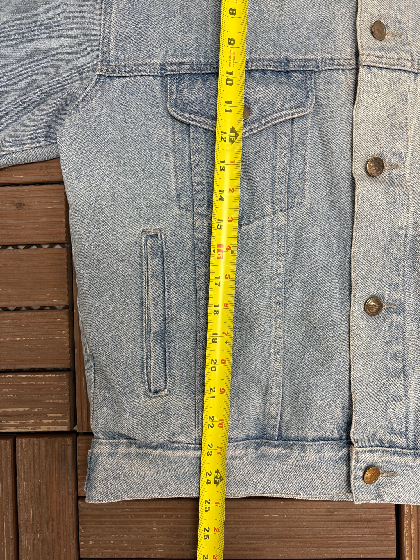 Carolina Monarchs Graphic Jacket | Size Medium | Vintage 1990s AHL Hockey Blue Jean Jacket |