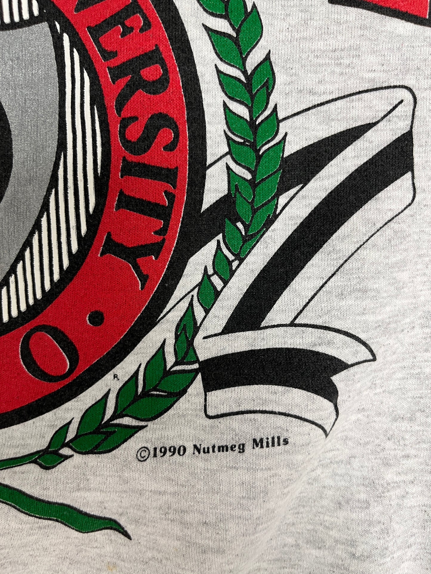 Ohio State Buckeyes Graphic Crewneck | Size Medium | Vintage 1990s College Football Grey Sweater |