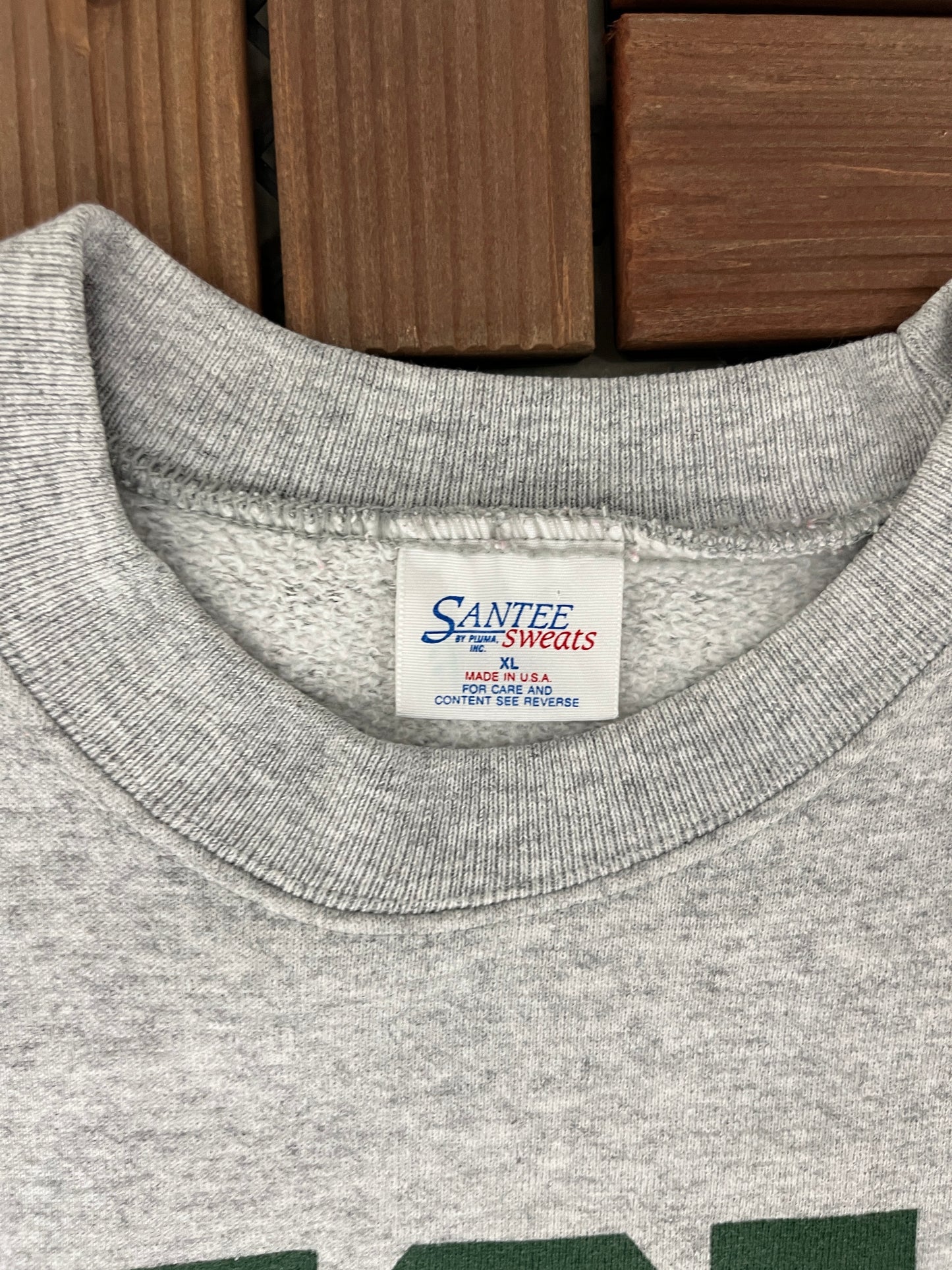 Michigan State Spartans Graphic Crewneck | Size X-Large | Vintage 1990s College Sports Grey Sweater |