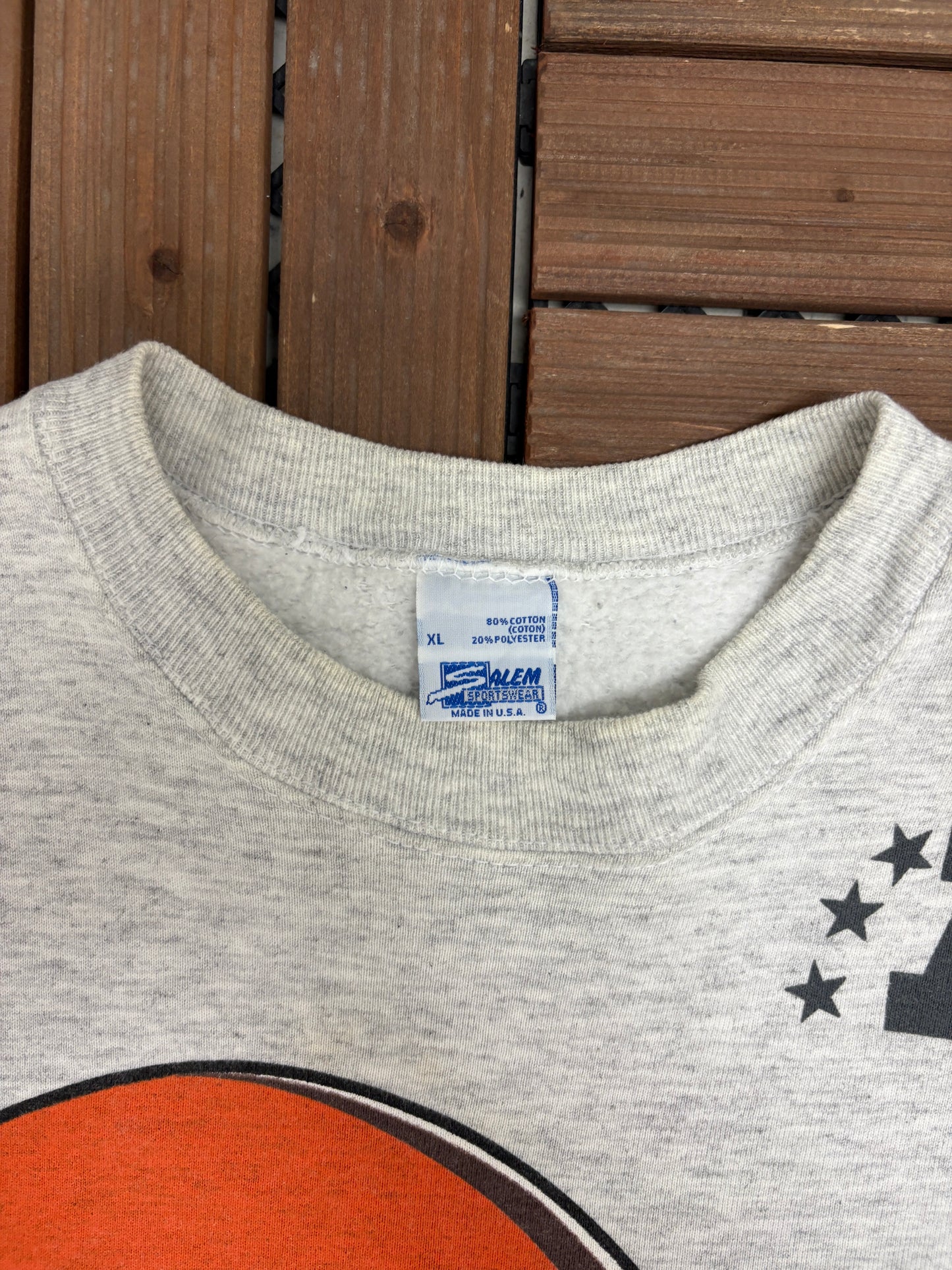 Cleveland Browns Graphic Crewneck | Size X-Large | Vintage 1990s NFL Football Grey Sweater |