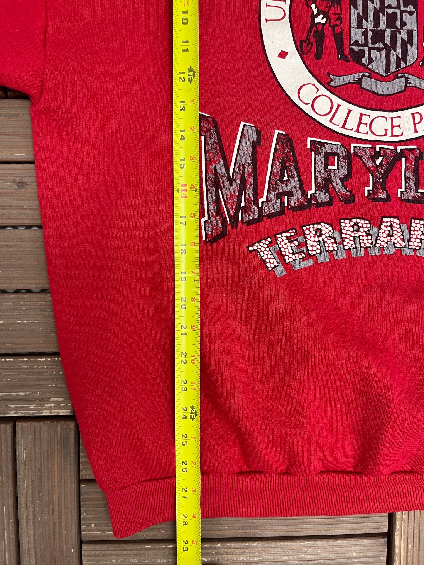 Maryland Terrapins Graphic Crewneck | Size XX-Large | Vintage 1990s College Red Sweater |