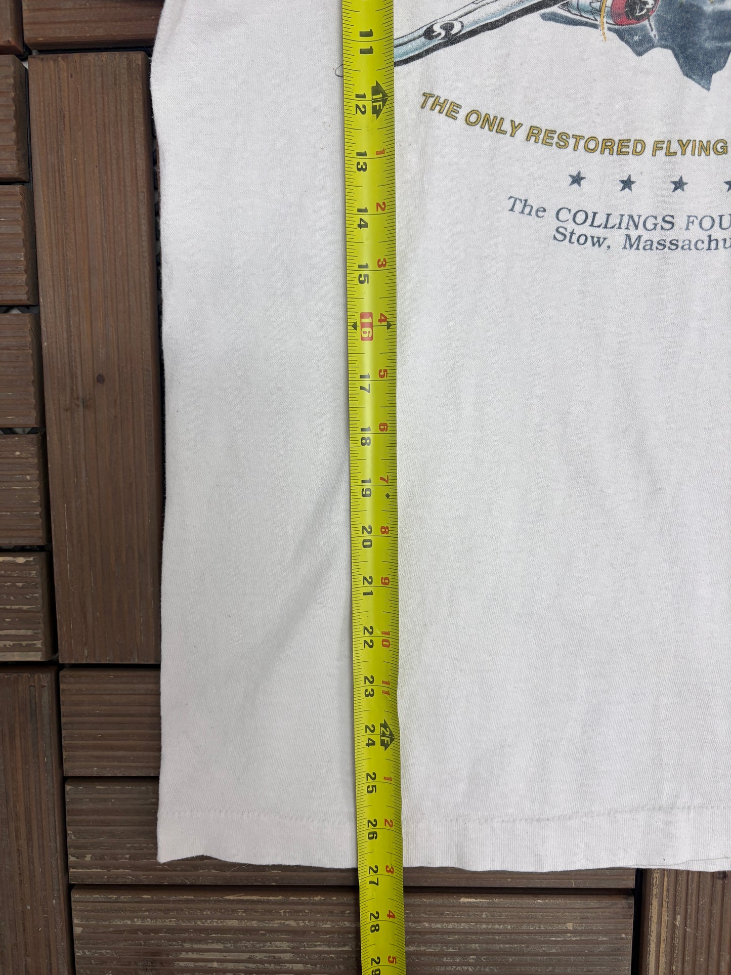 All American B-24 Graphic Tee | Size Large | Vintage 1990s Promotional White T-Shirt |
