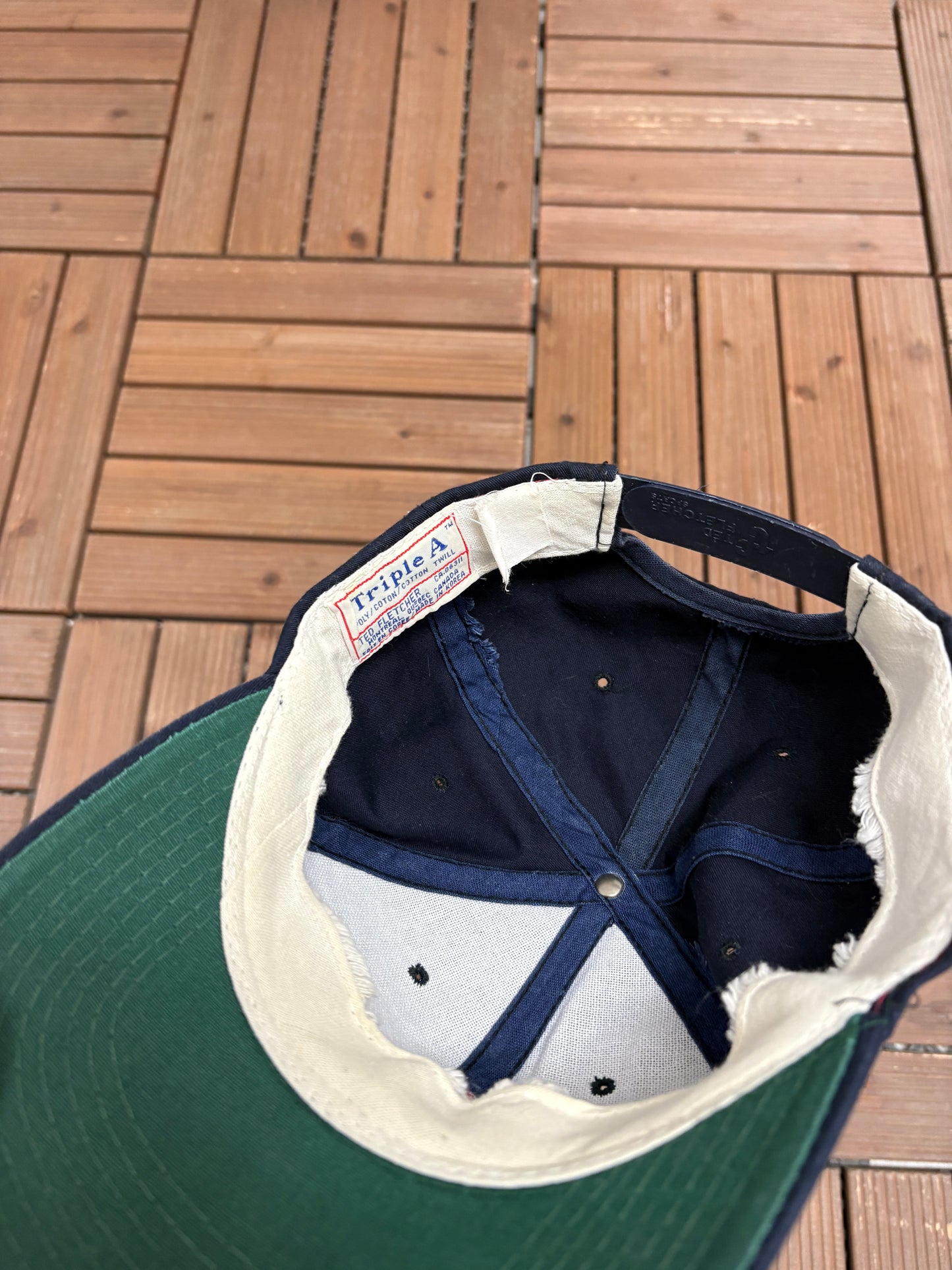 Boston Red Sox Embroidered Hat | Snap Back | Vintage 2000s MLB Baseball Blue Cap |