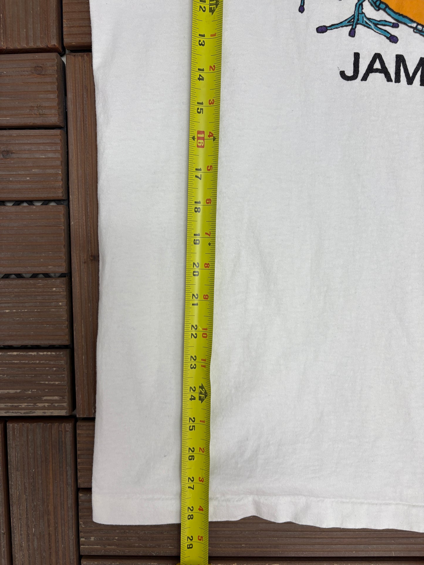 Hard Rock Cafe Jamaica Graphic Tee | Size Large | Vintage 1990s Promotional White T-Shirt |