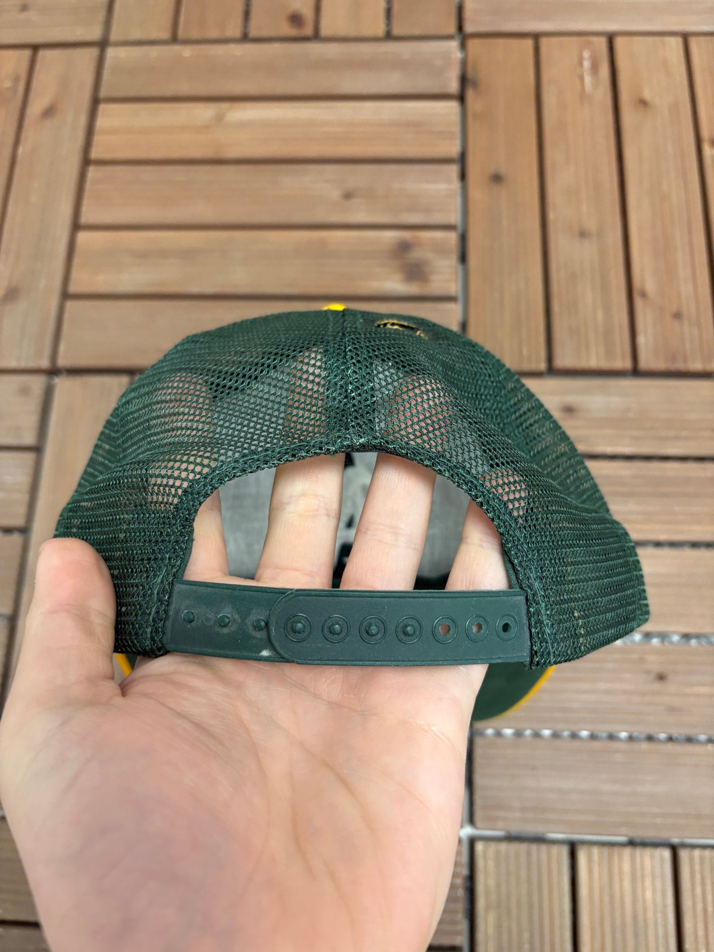 Oakland Athletics Embroidered Graphic Hat | Snap Back | Vintage 1990s MLB Baseball Green Cap |