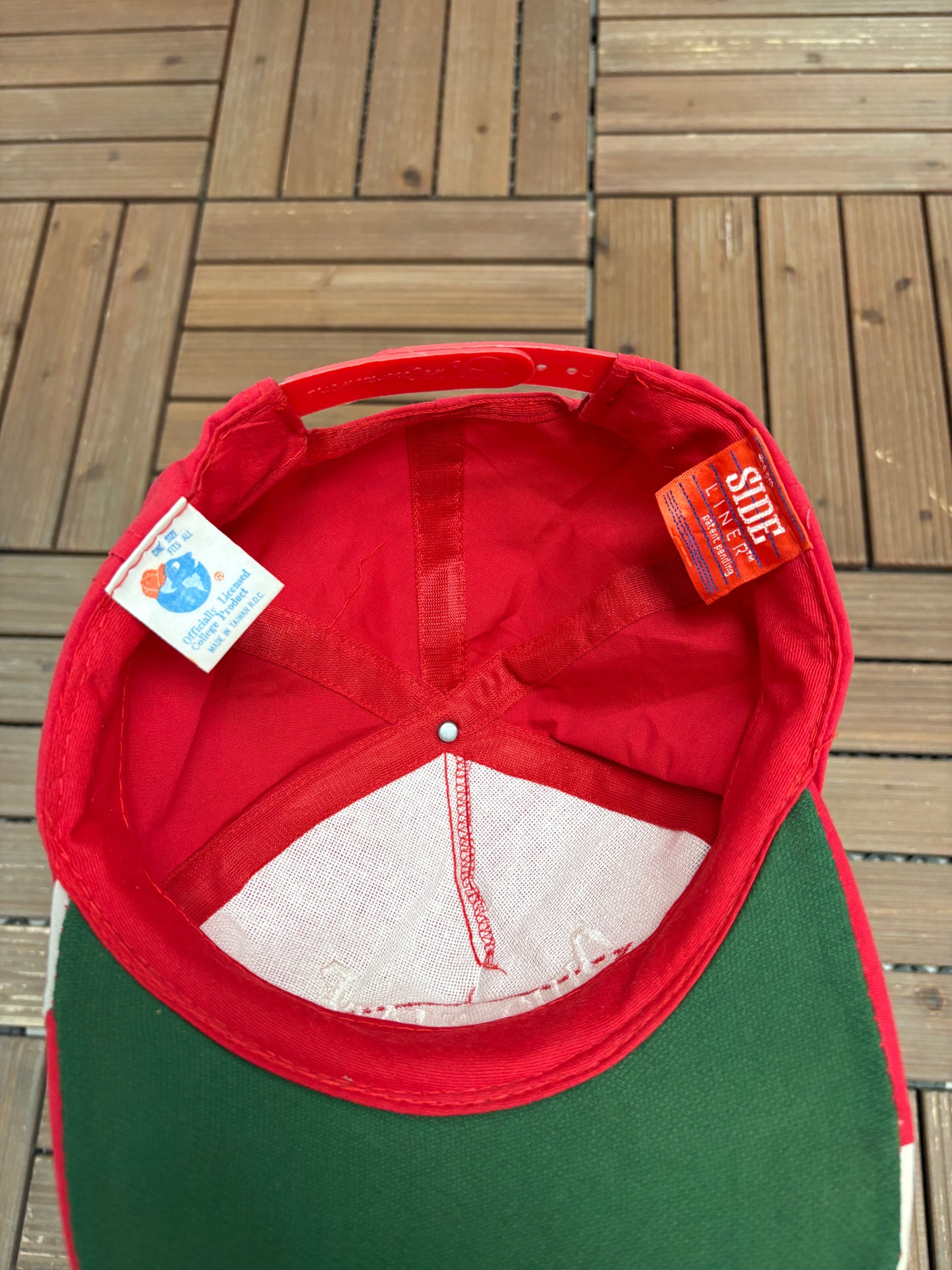 Ohio State Buckeyes Embroidered Graphic Hat | Snap Back | Vintage 1990s College Sports Red Cap |