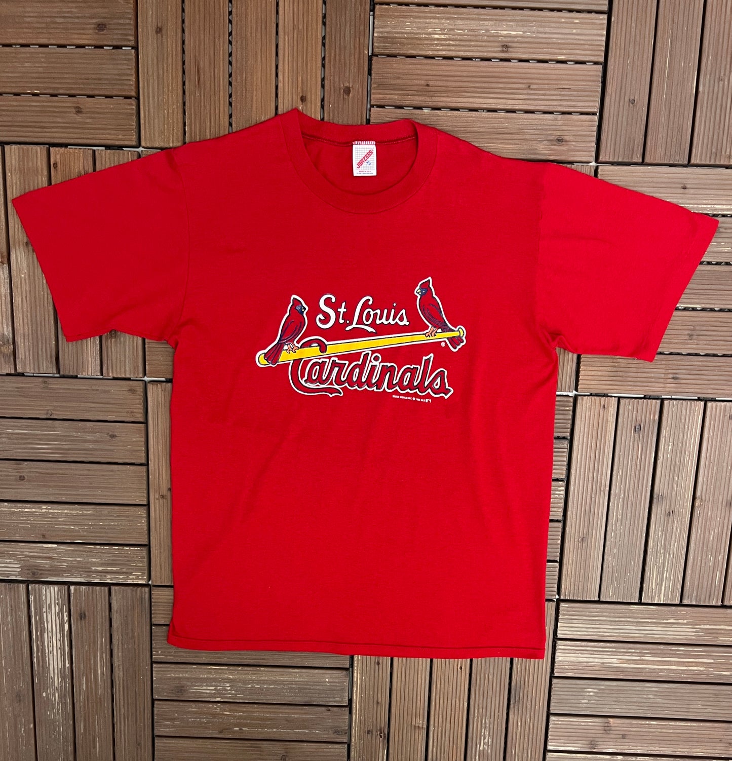 St. Louis Cardinals Graphic Tee | Size X-Large | Vintage 1980s MLB Baseball Red T-Shirt |