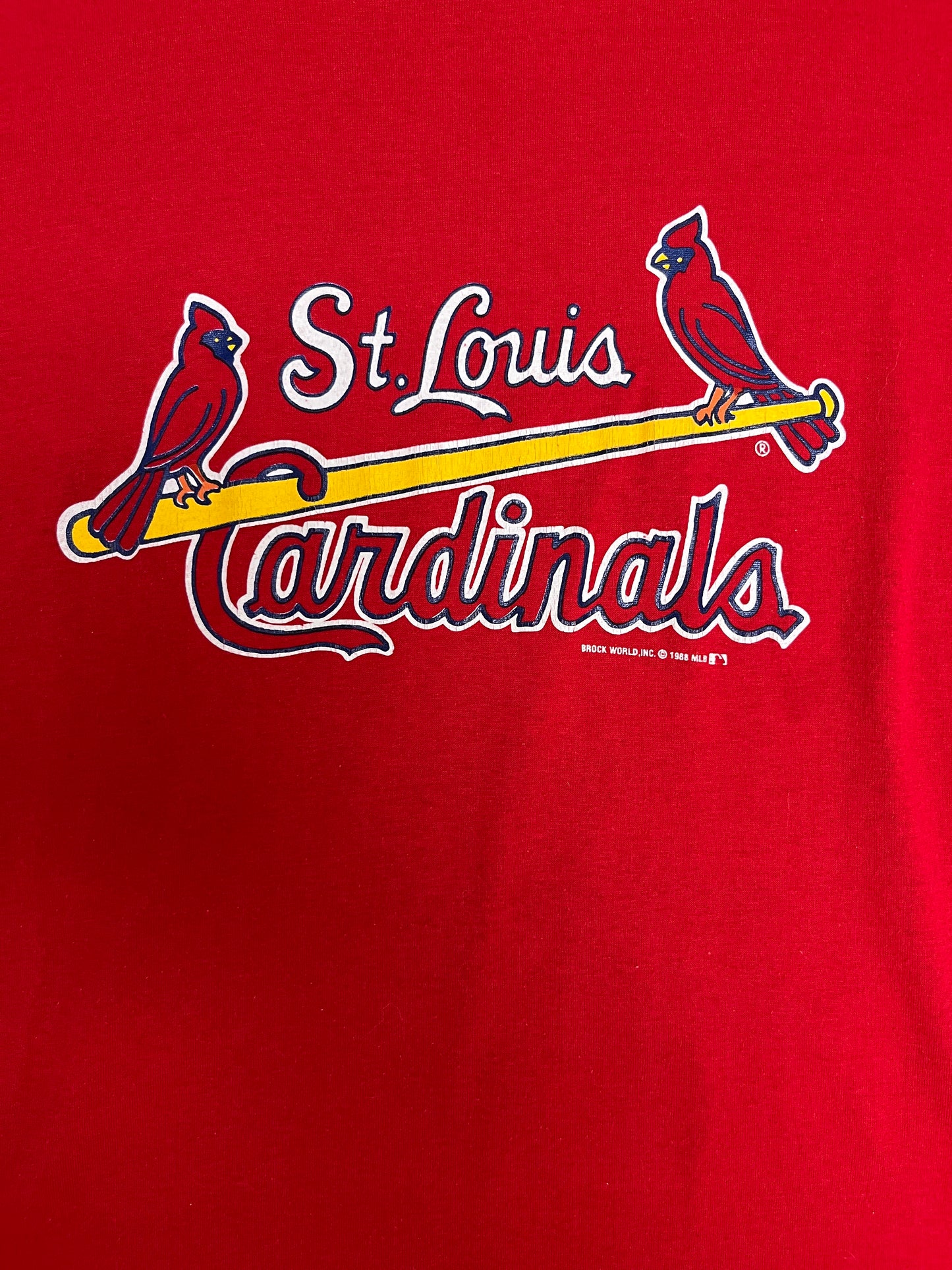 St. Louis Cardinals Graphic Tee | Size X-Large | Vintage 1980s MLB Baseball Red T-Shirt |