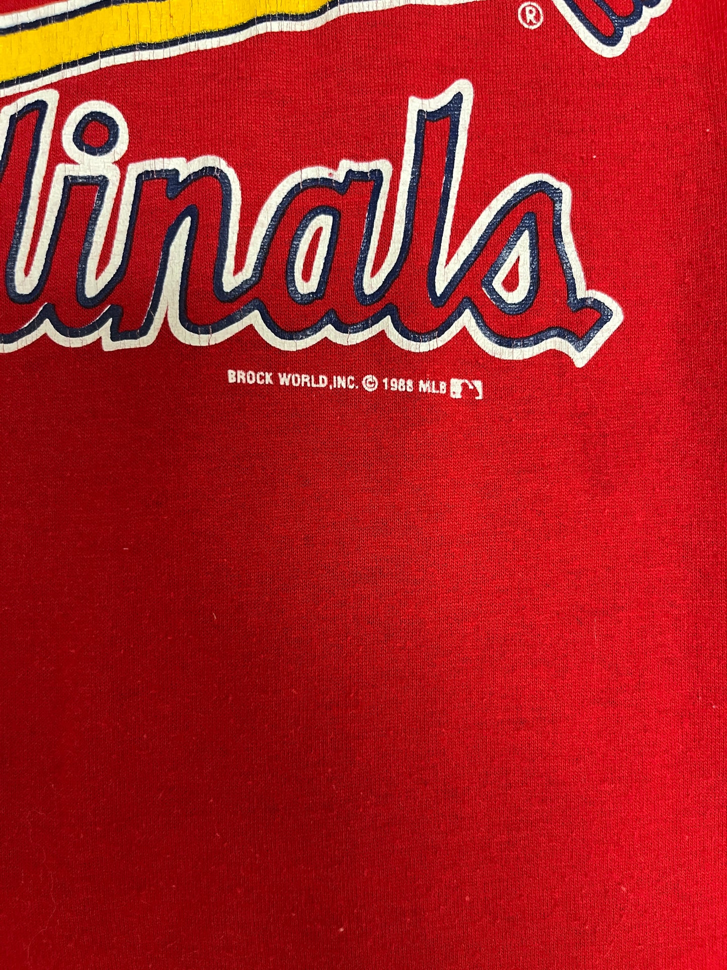 St. Louis Cardinals Graphic Tee | Size X-Large | Vintage 1980s MLB Baseball Red T-Shirt |