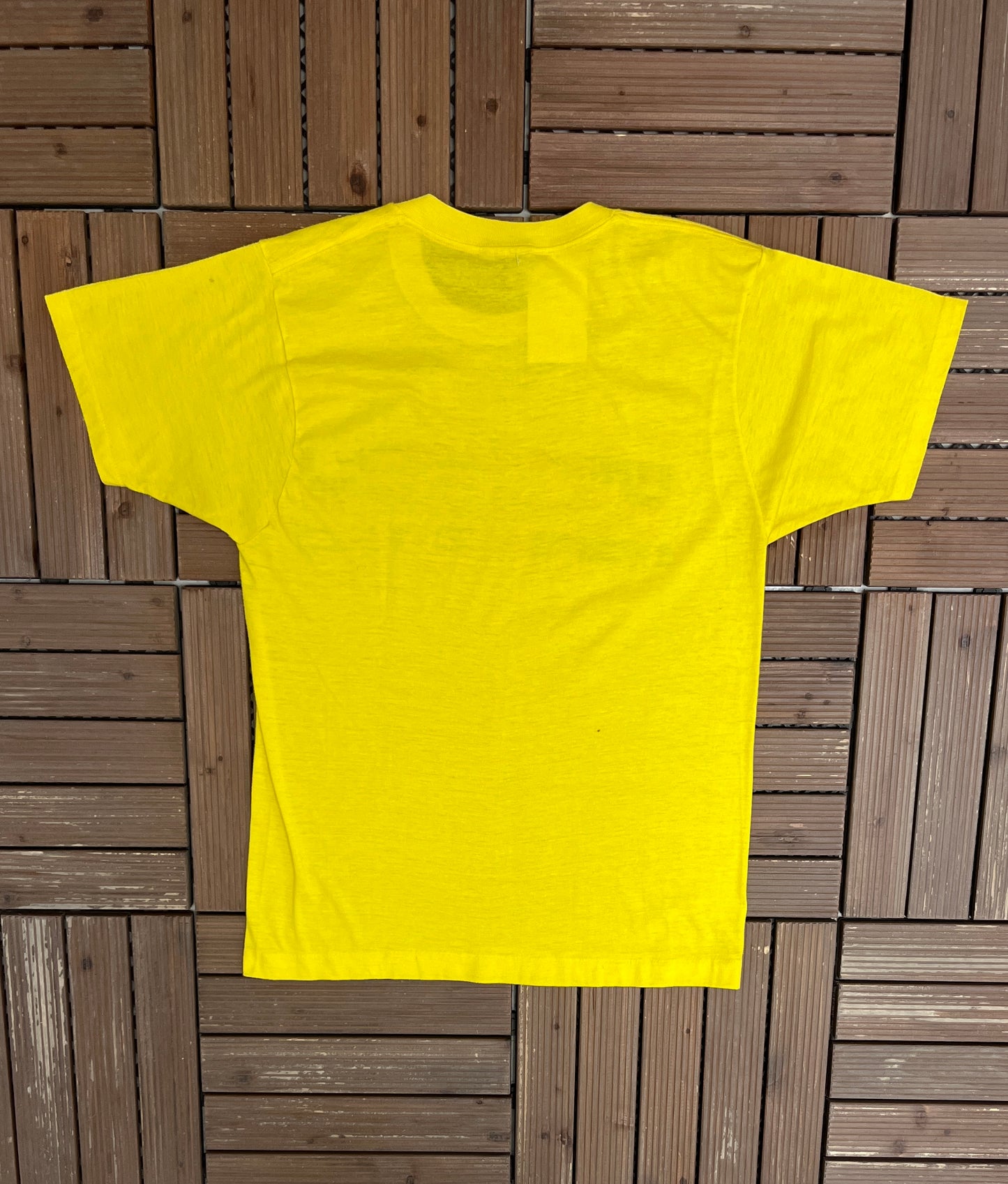 Los Angeles Summer Olympics 1984 Graphic Tee | Size Large | Vintage 1980s Yellow Single Stitch T-Shirt |
