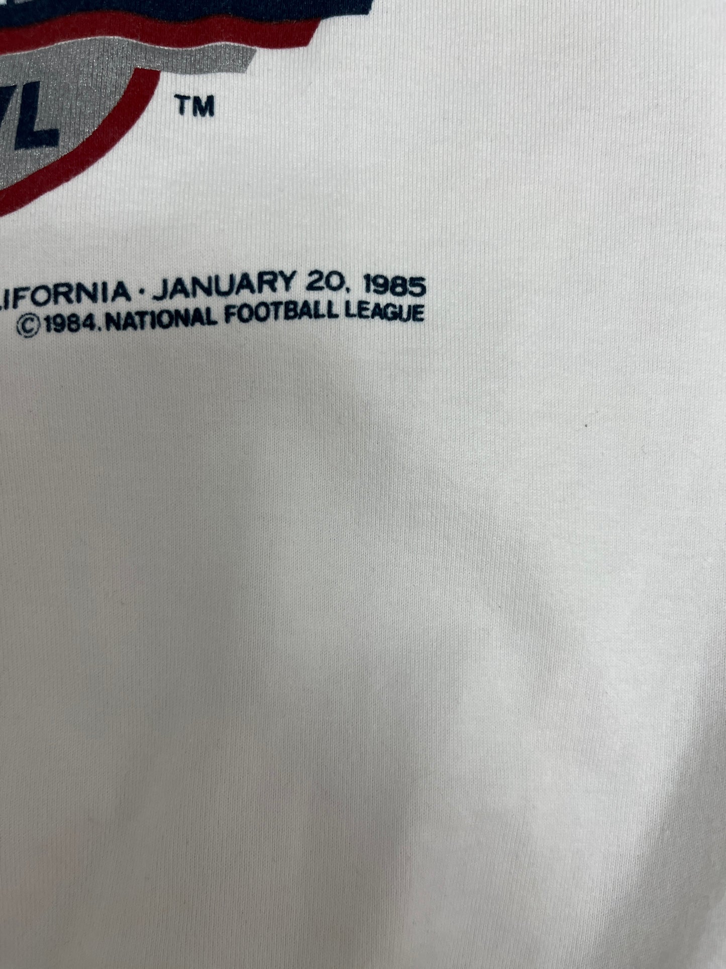 Super Bowl XIX Graphic Crewneck | Size Large | Vintage 1980s NFL Football White Sweater |