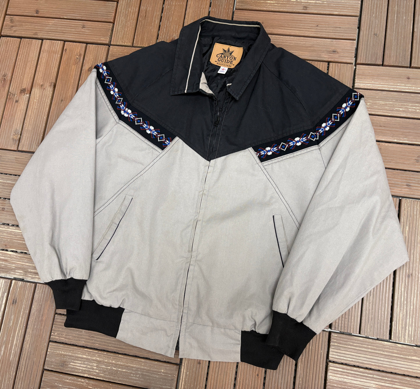 Canyon Guide Outfitters Aztec Jacket | Size XX-Large | Vintage 1990s Earth Tone Jacket |
