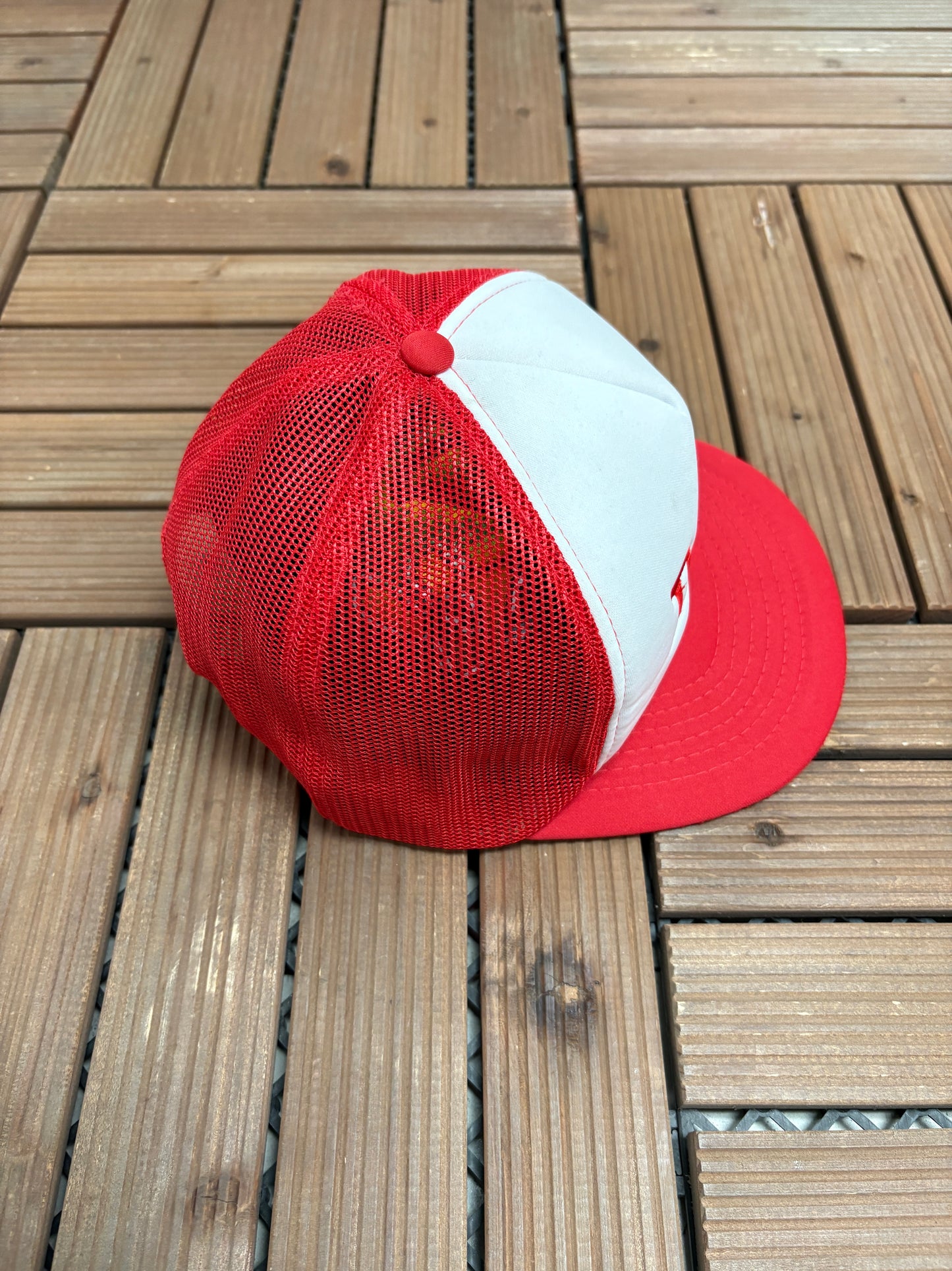 Daytona Flyers Graphic Hat | Snap Back | Vintage 1990s College Trucker White Cap |