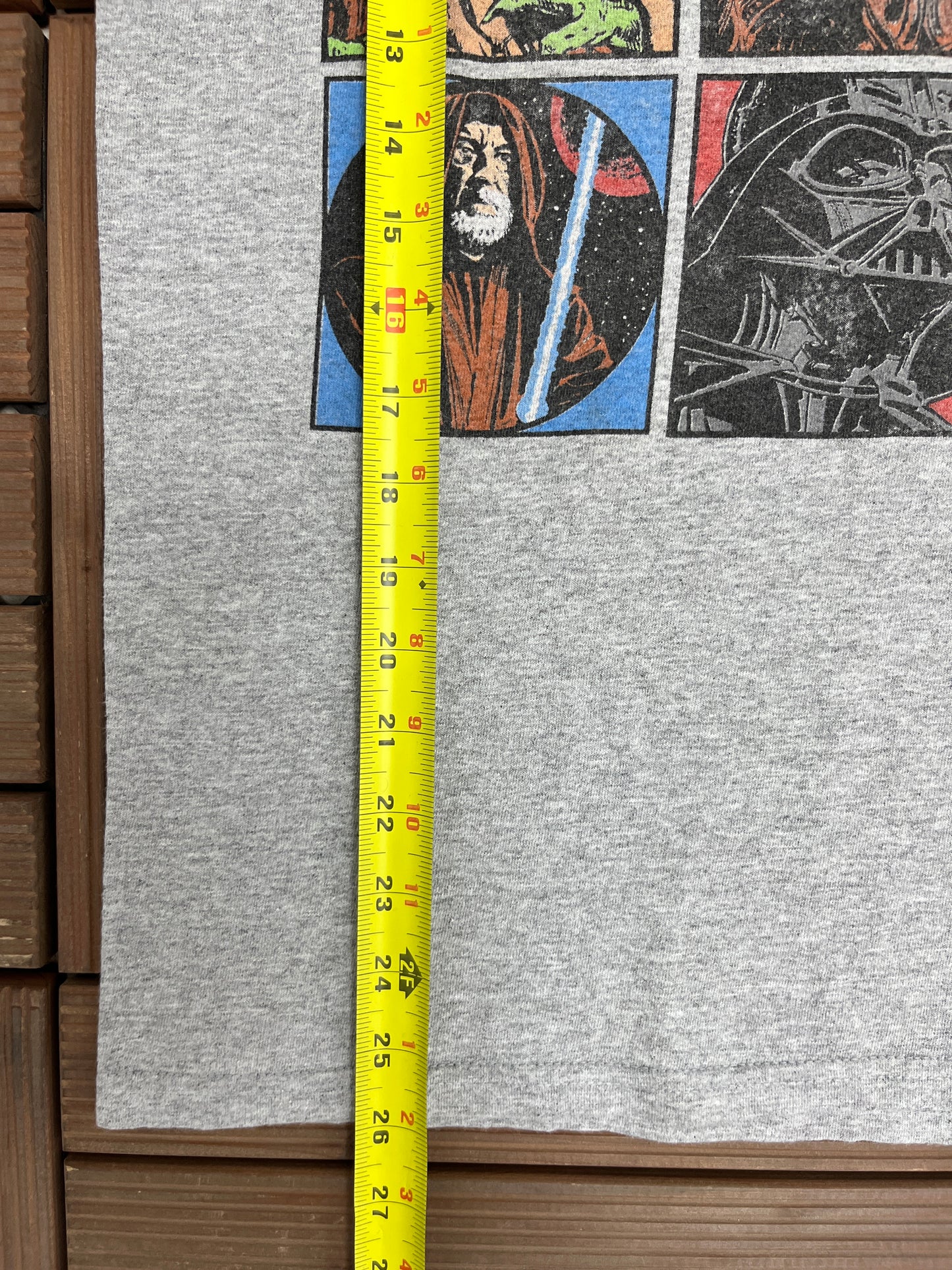 Star Wars Characters Graphic Tee | Size Small | Vintage 2000s Science Fiction Movie Grey T-Shirt |