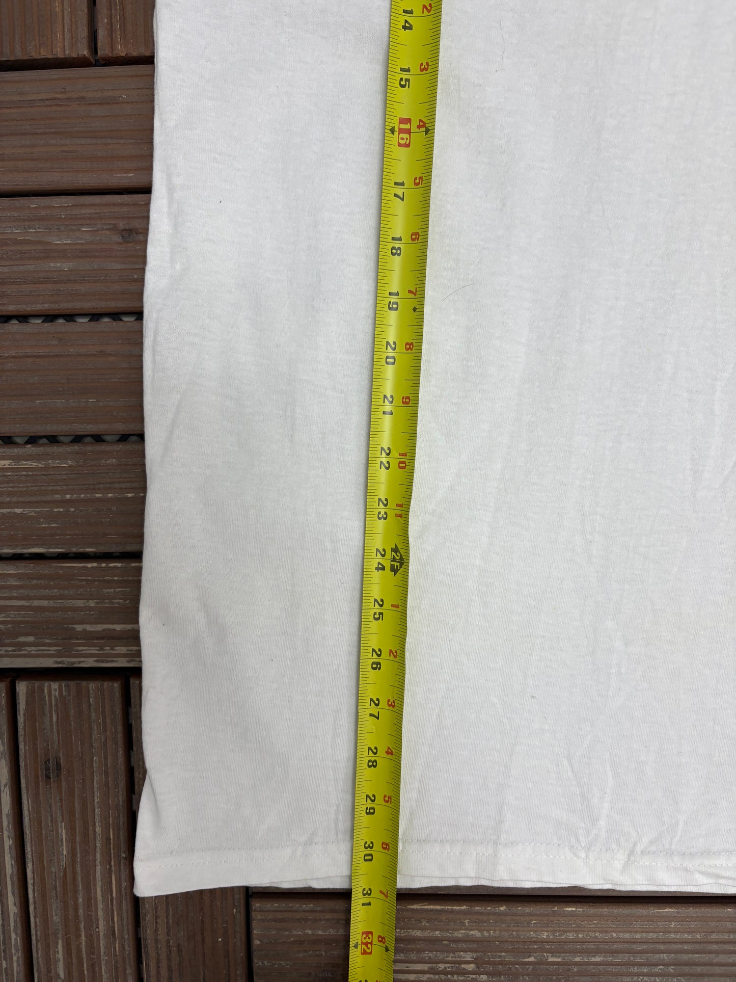 Champion Embroidered Logo Turtleneck Graphic Tee | Size Large | Vintage 1990s Made in USA White T-Shirt |