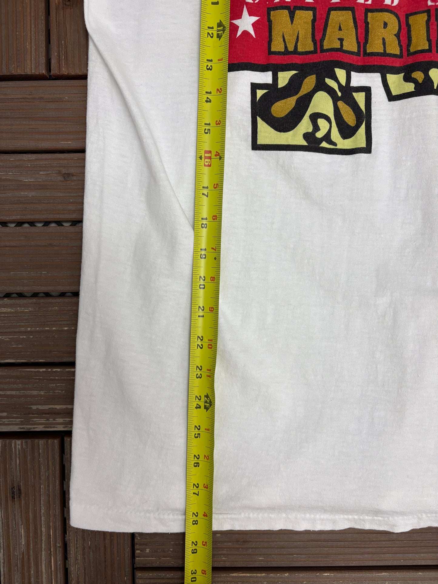 United States Marines Graphic Tee | Size X-Large | Vintage 1990s Military White T-Shirt |