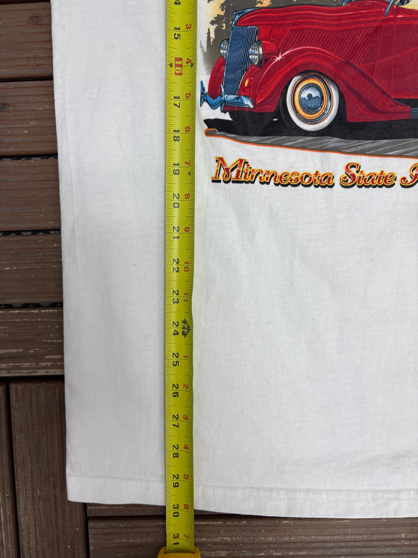 Back To The Fifties Weekend 2001 Graphic Tee | Size X-Large | Vintage 2000s Car Show White T-Shirt |