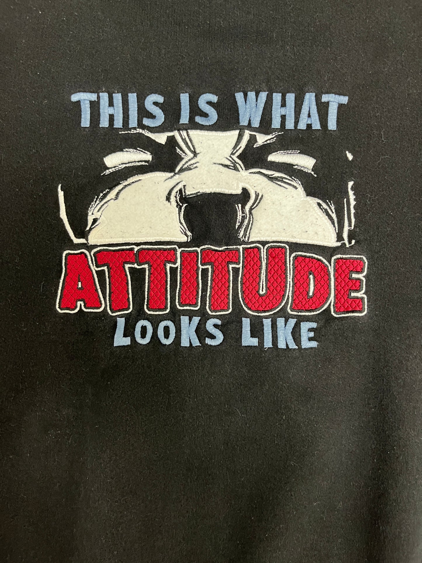 Big Dogs This Is What Attitude Looks Like Graphic Crewneck | Size Small | Vintage 2000s Promotional Black Sweater |