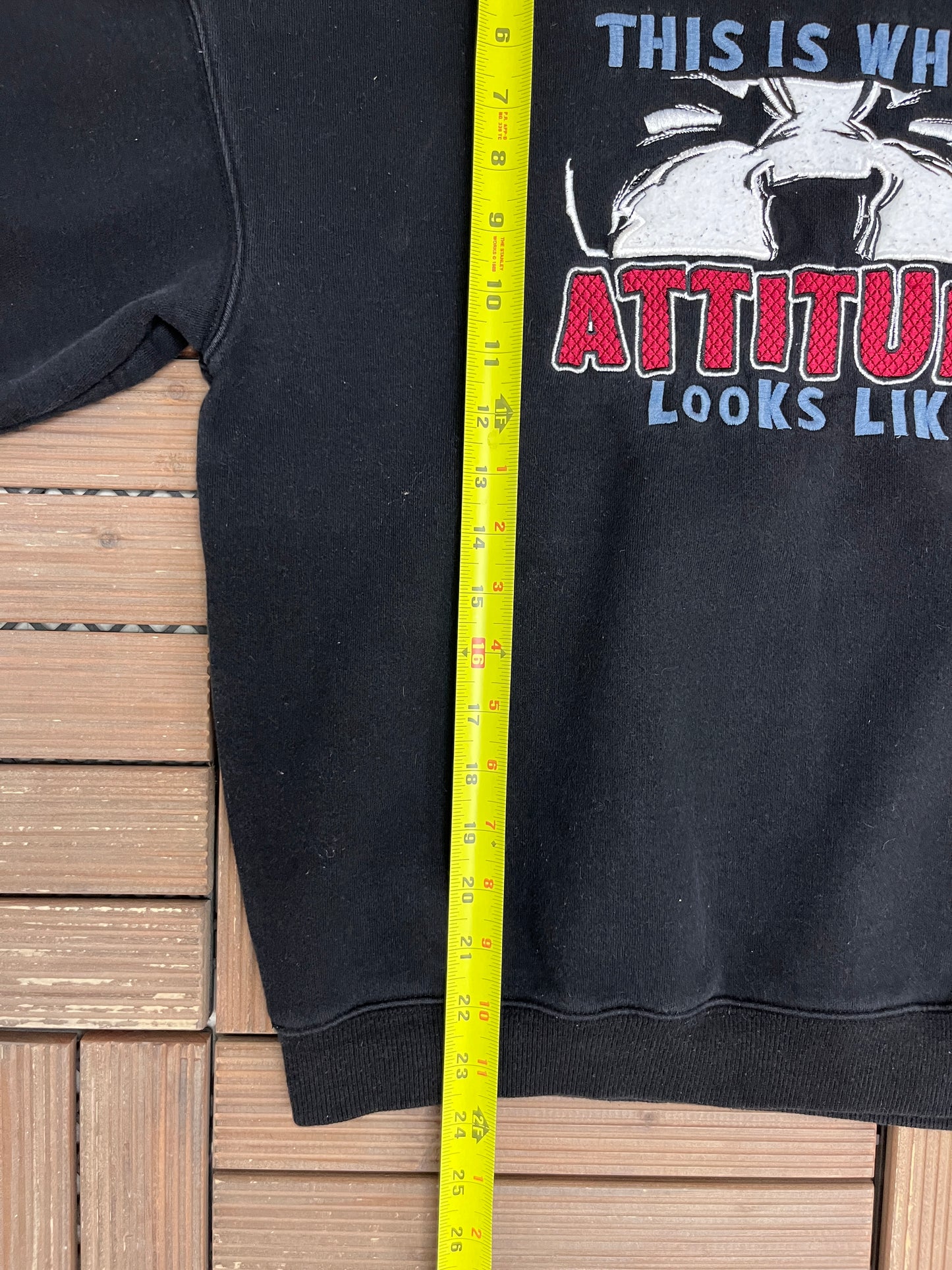 Big Dogs This Is What Attitude Looks Like Graphic Crewneck | Size Small | Vintage 2000s Promotional Black Sweater |
