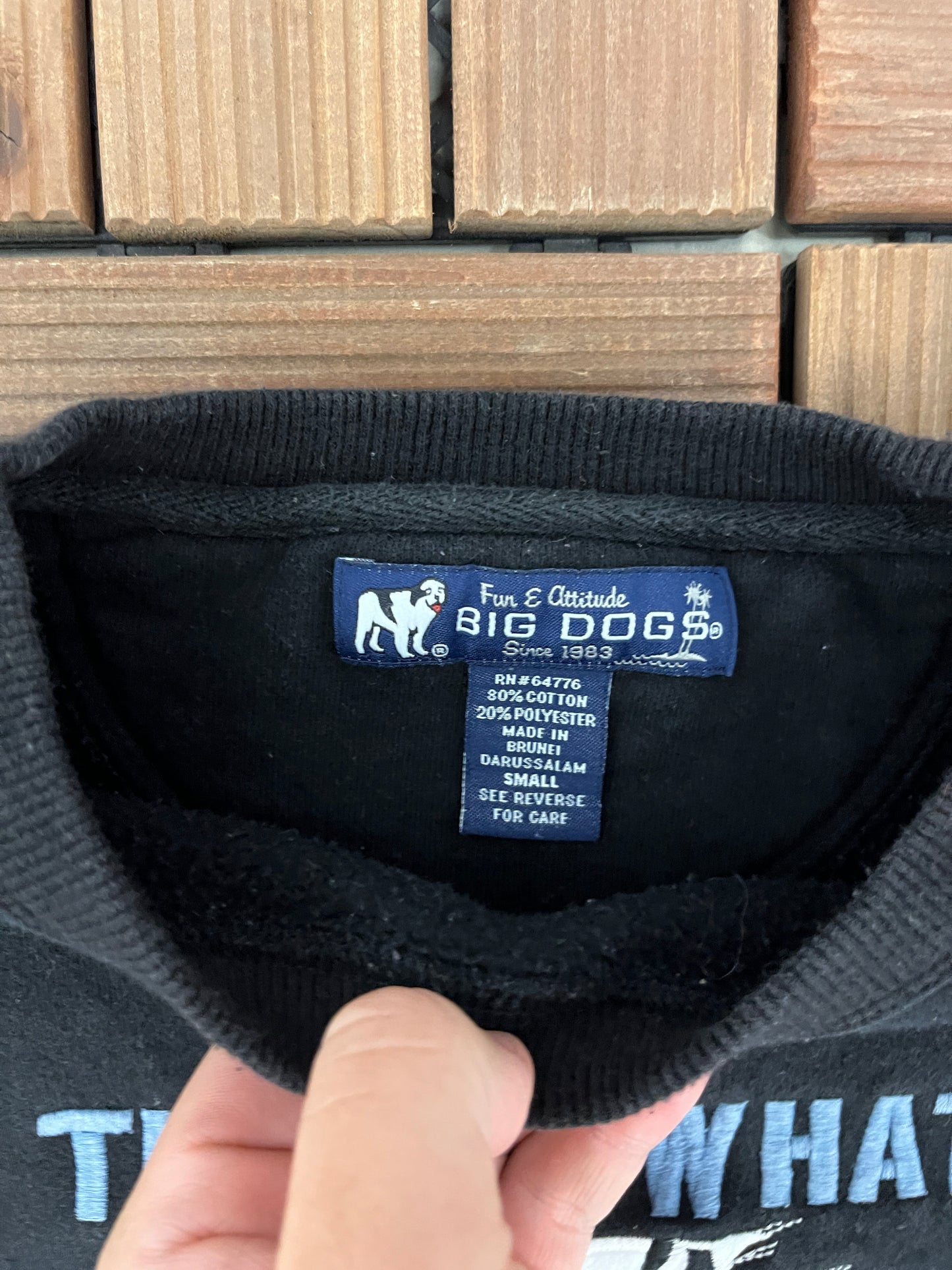 Big Dogs This Is What Attitude Looks Like Graphic Crewneck | Size Small | Vintage 2000s Promotional Black Sweater |