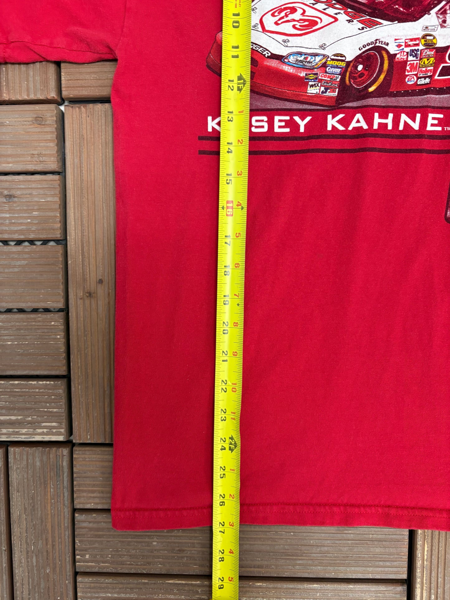 Kasey Kahne NASCAR Graphic Tee | Size Large | Vintage 2000s NASCAR Racing Red T-Shirt |