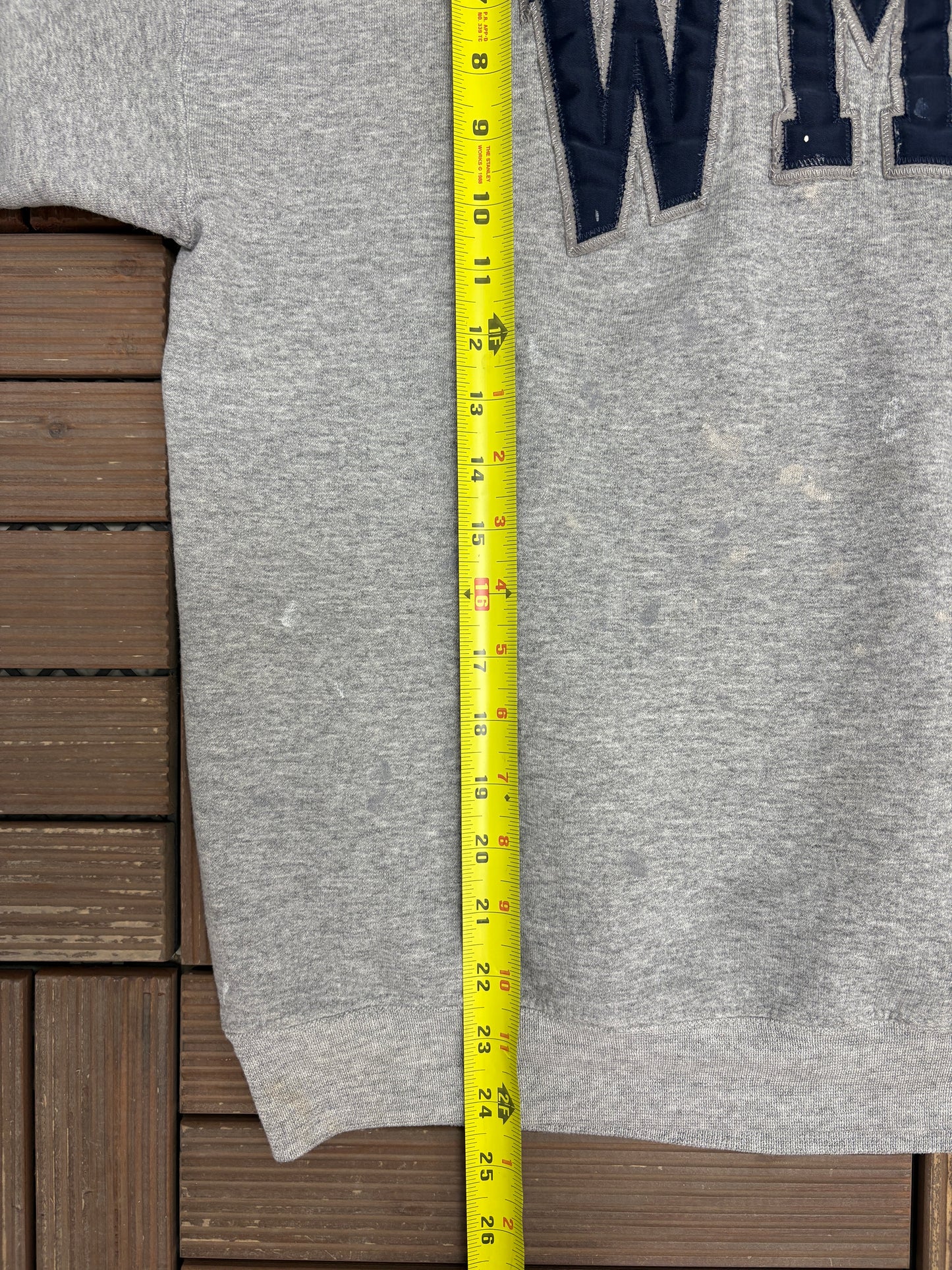Western Michigan University Broncos Stitched Graphic Crewneck | Size Medium | Vintage 2000s College Grey Sweater |