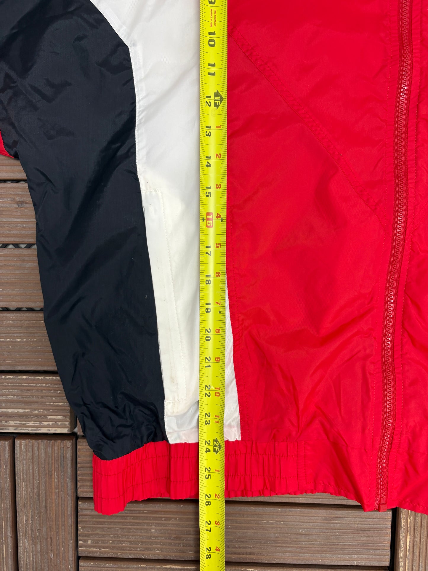 Detroit Red Wings Graphic Windbreaker | Size Large | Vintage 1990s NHL Hockey Red Jacket |