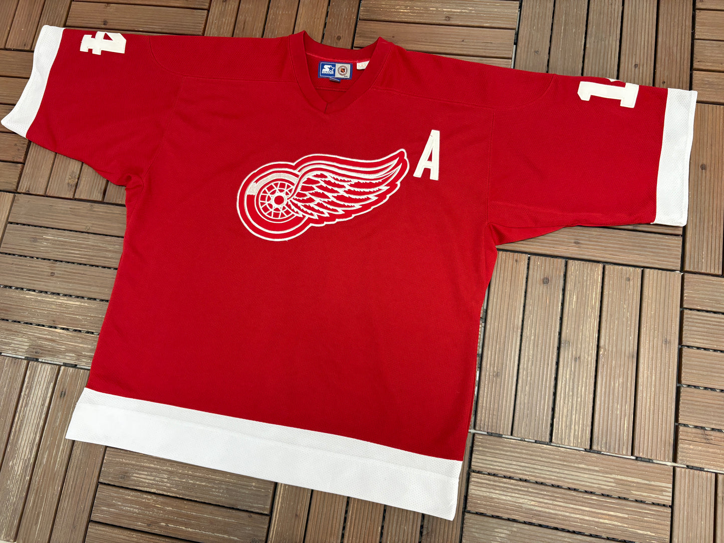 Detroit Red Wings Brendan Shanahan Hockey Jersey | Size X-Large | Vintage 2000s Red Hockey Jersey |