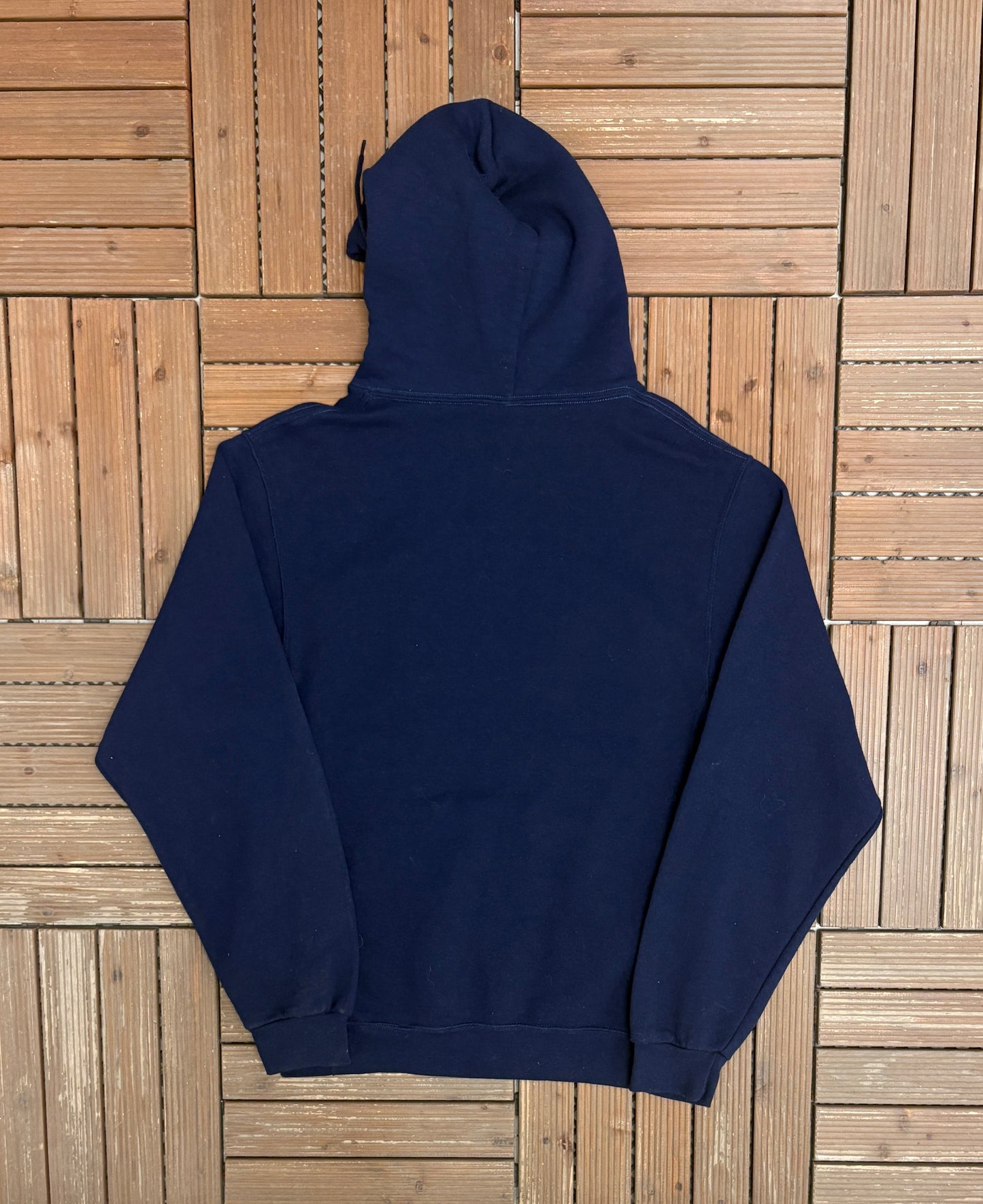 Brock University Embroidered Graphic Hoodie | Size Small | Vintage 2000s Russell College Blue Sweatshirt |