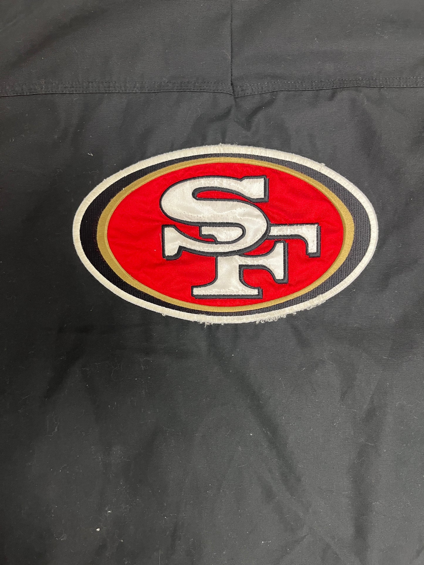 San Francisco 49ers Graphic Jacket | Size XX-Large | Vintage 2000s NFL Football Black Jacket |