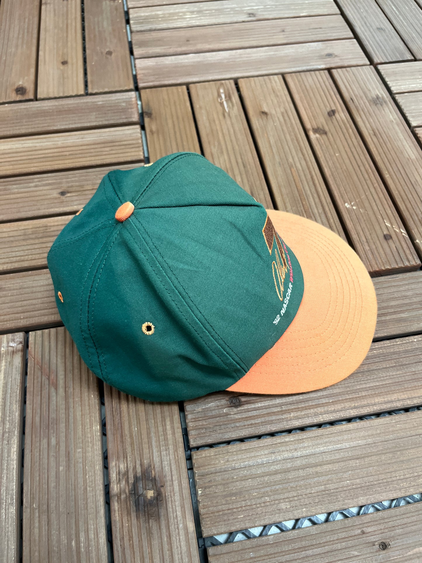 Alan Kulwicki '92 NASCAR Winston Cup Champion Graphic Hat | Snap Back | Vintage 1990s Racing Green Cap |