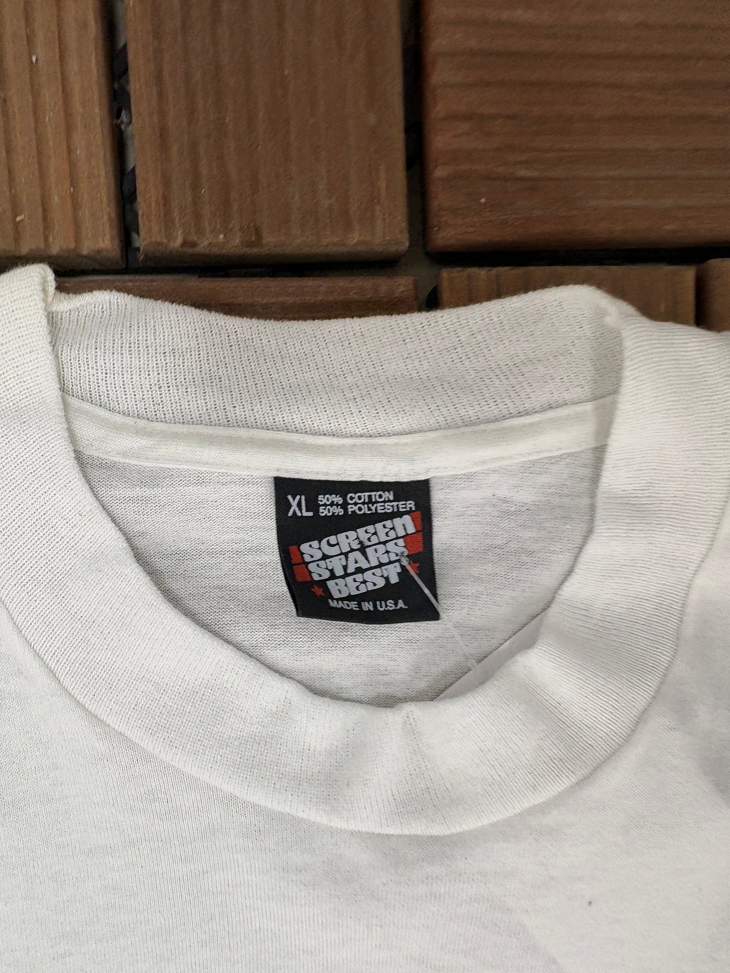 United States of America Big Print Graphic Tee | Size X-Large | Vintage 1990s Single Stitch Tourist T-Shirt |