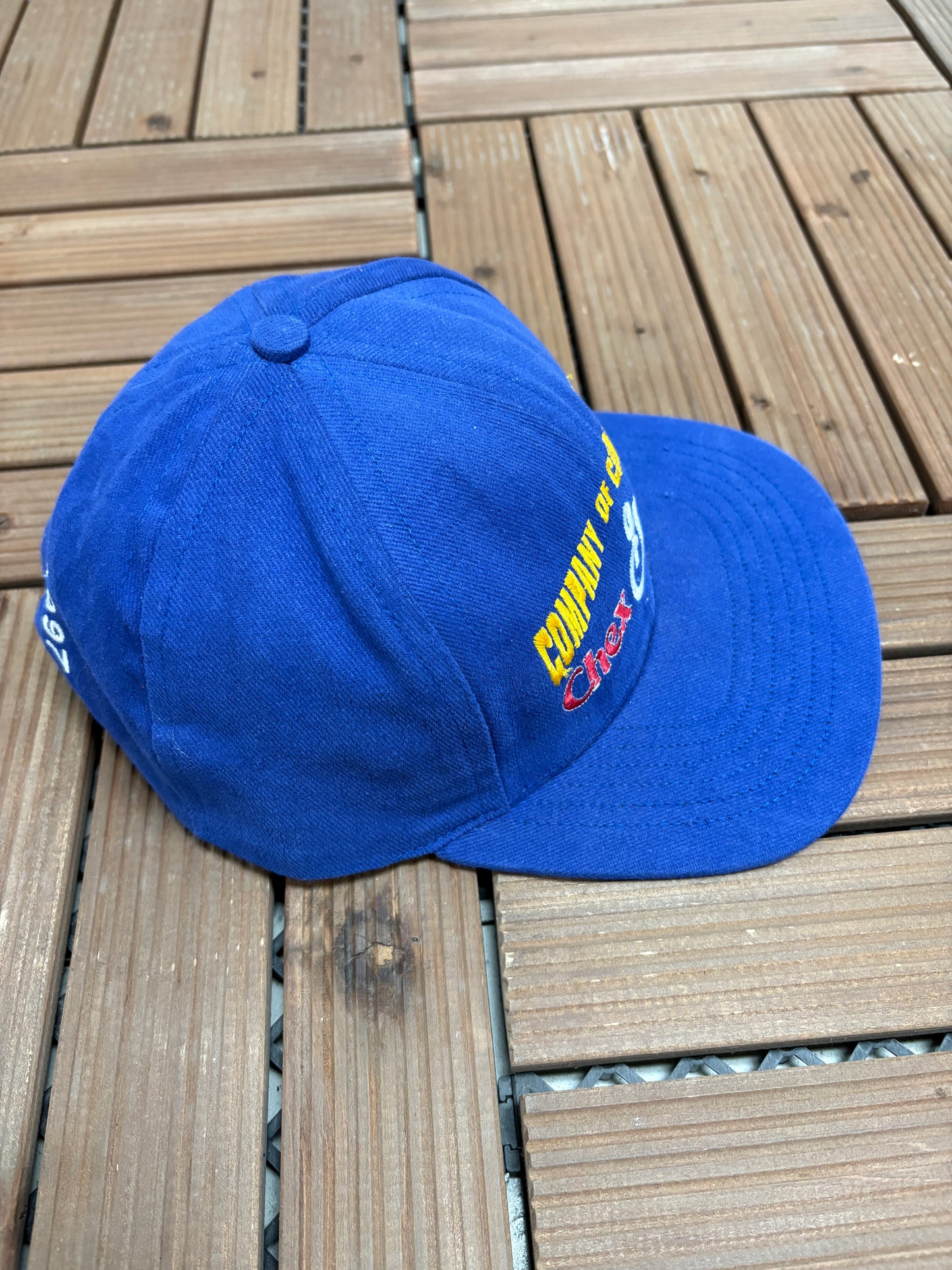 General Mills Company Of Champions Graphic Hat | Adjustable Clasp | Vintage 1990s Promotional Blue Cap |