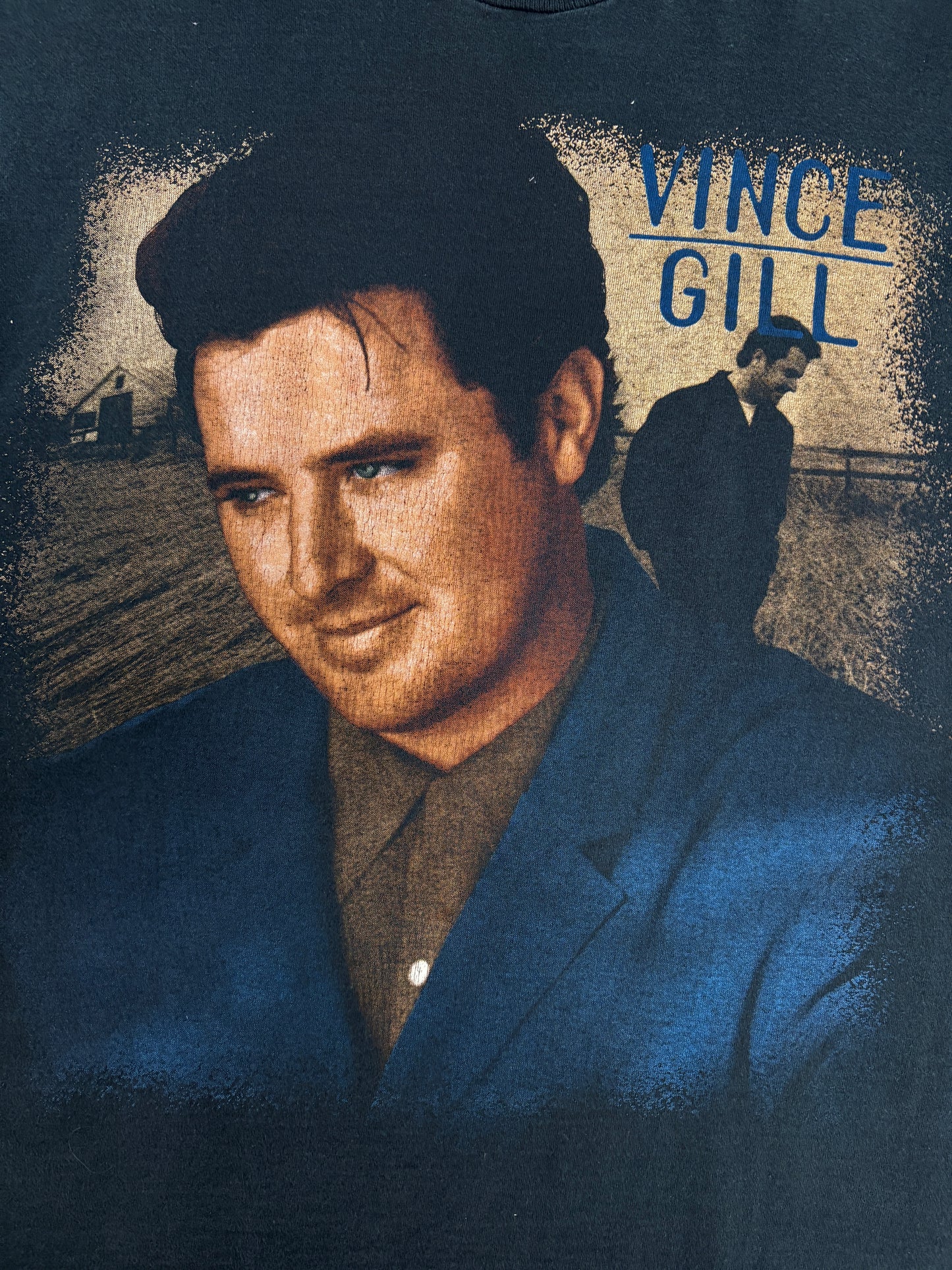 Vince Gill Kraft Country Tour '97 Graphic Tee | Size Large | Vintage 1990s Country Black T-Shirt |