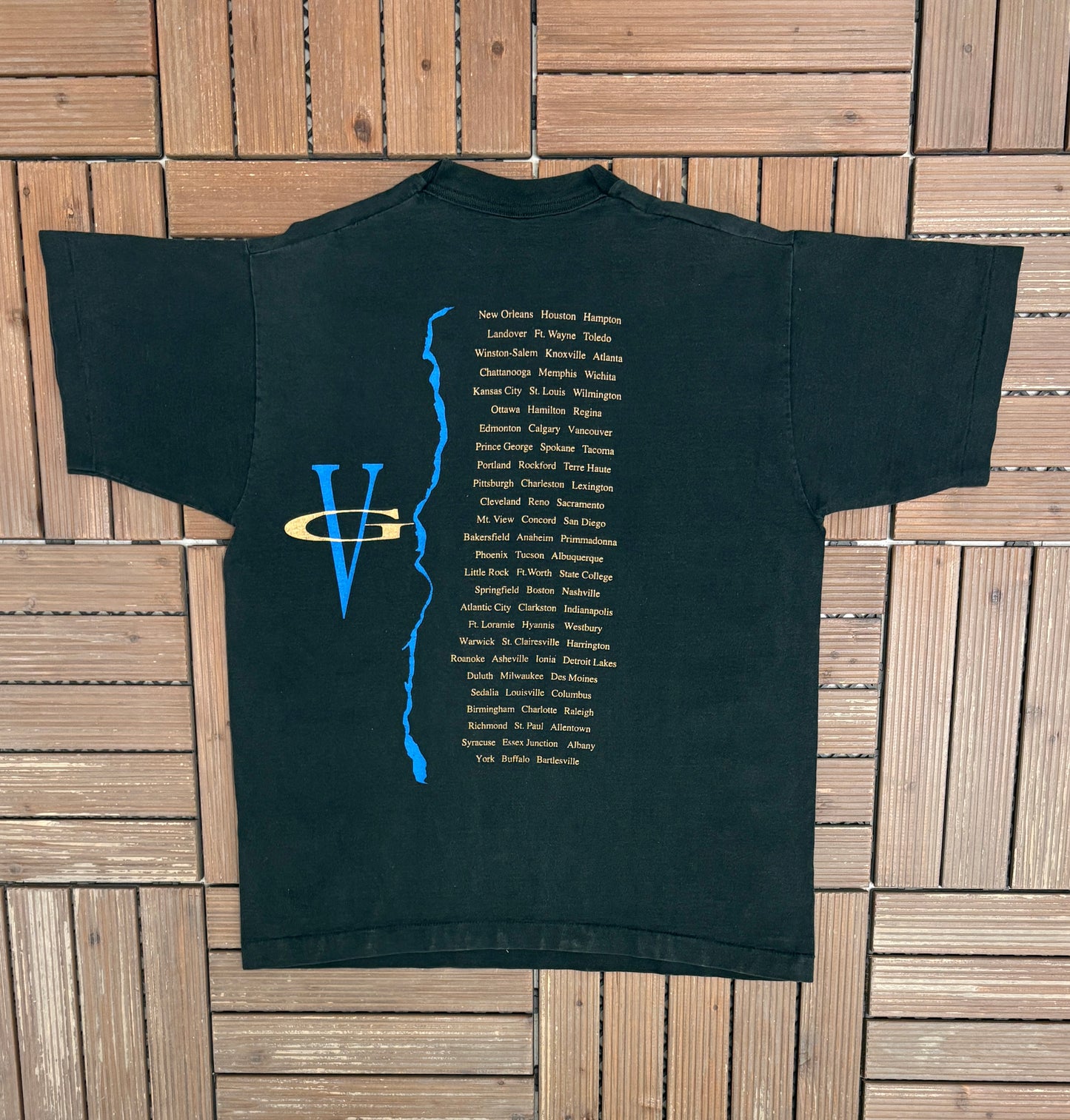 Vince Gill Kraft Country Tour '97 Graphic Tee | Size Large | Vintage 1990s Country Black T-Shirt |