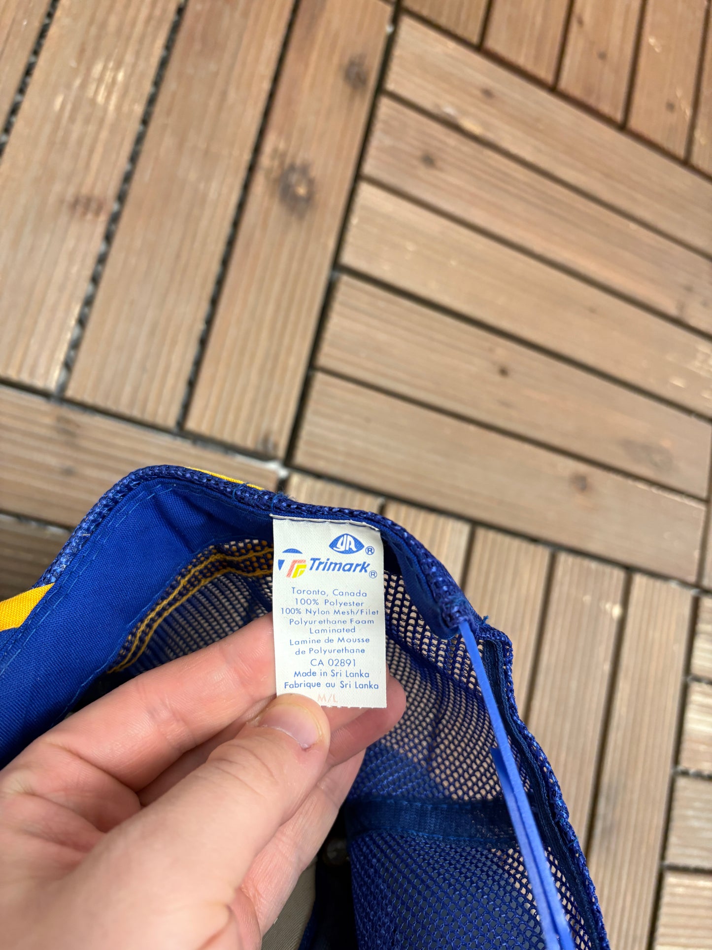 Royal Canadian Legion Branch 106 Graphic Hat | Snap Back | Vintage 1990s Promotional Blue Trucker Cap |