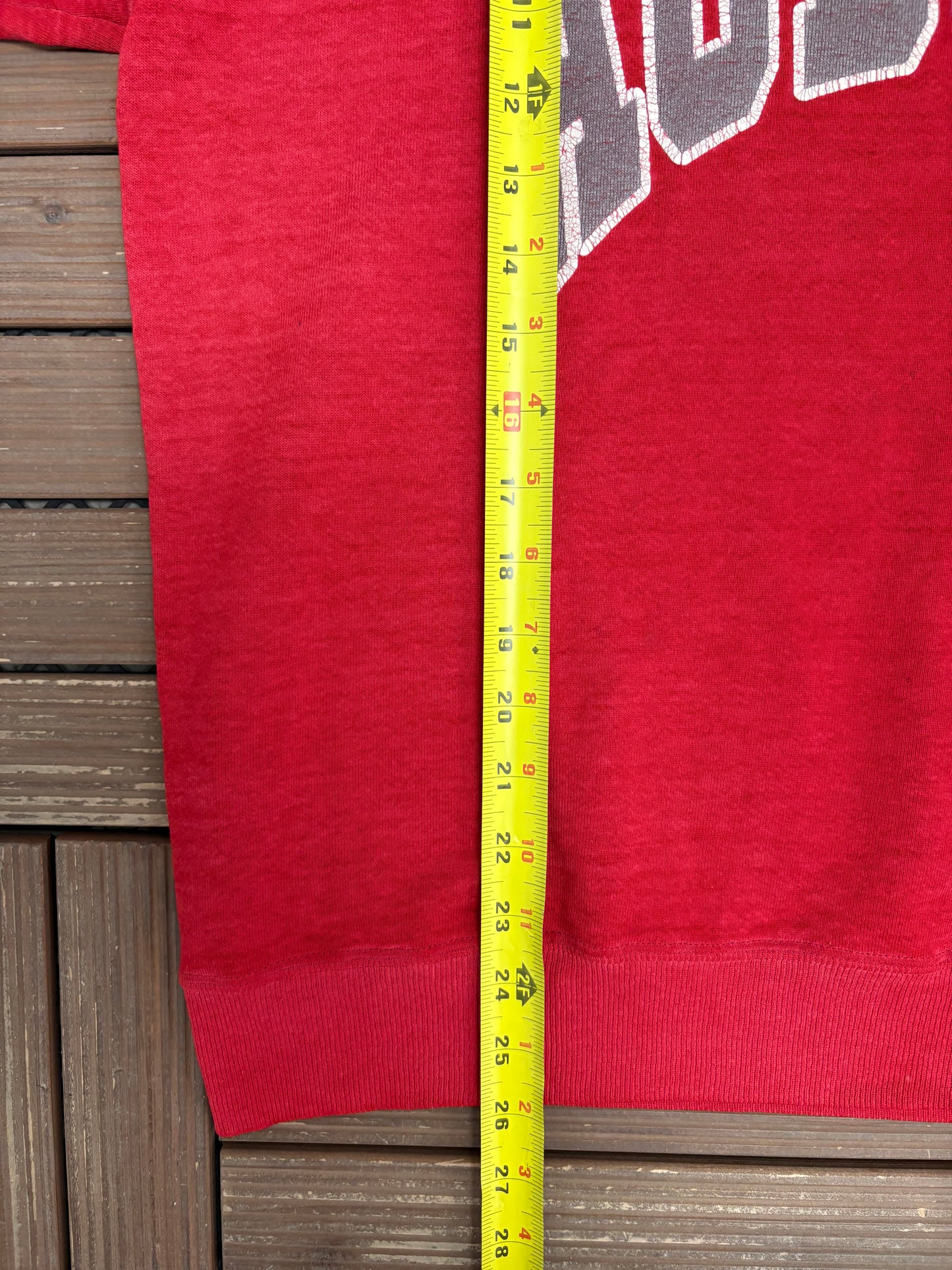 Audubon Spell Out Graphic Crewneck | Size X-Large | Vintage 1990s Made in USA Red Sweater |