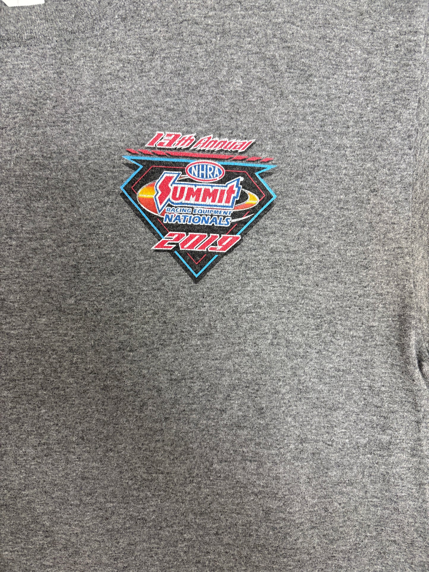 13th Annual NHRA Summit Racing Nationals Graphic Tee | Size Large | Modern Racing T-Shirt |