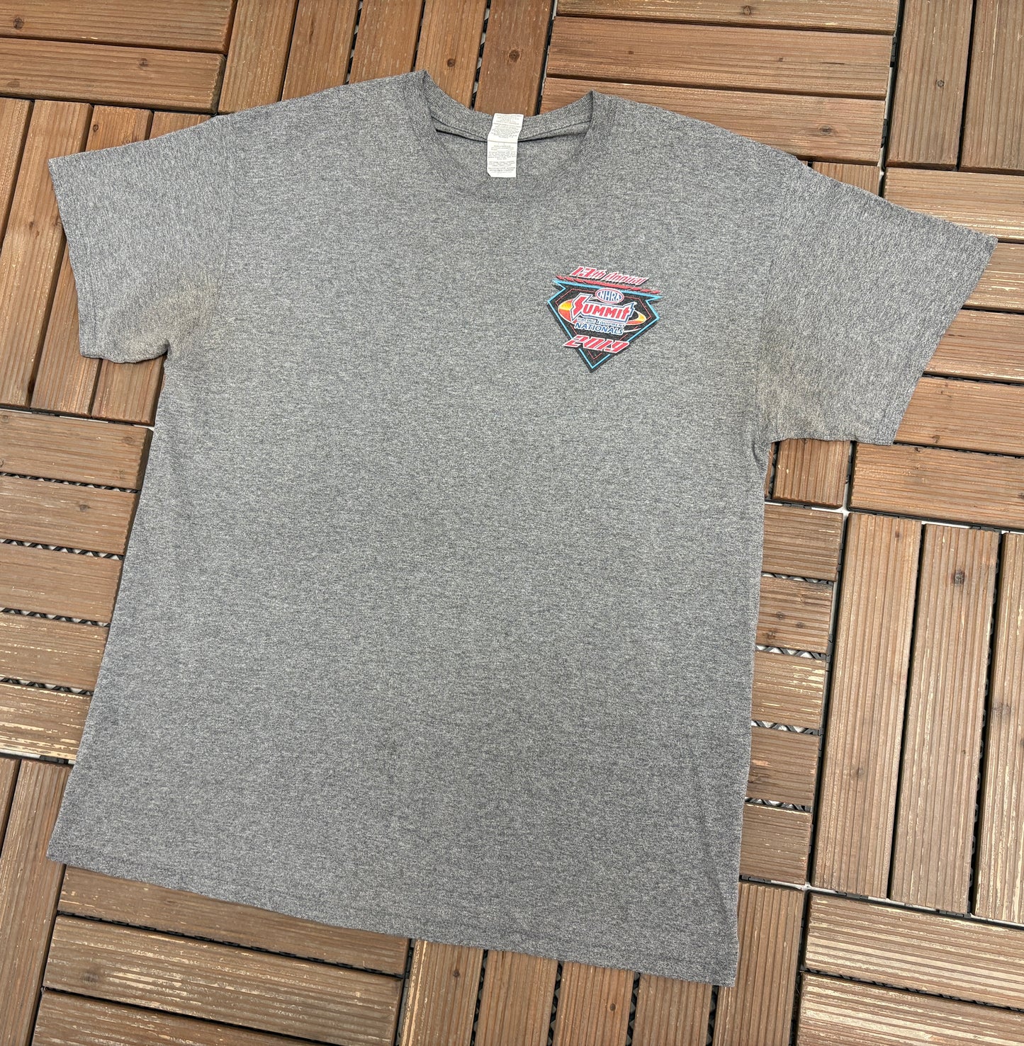 13th Annual NHRA Summit Racing Nationals Graphic Tee | Size Large | Modern Racing T-Shirt |