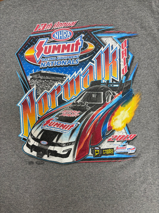 13th Annual NHRA Summit Racing Nationals Graphic Tee | Size Large | Modern Racing T-Shirt |