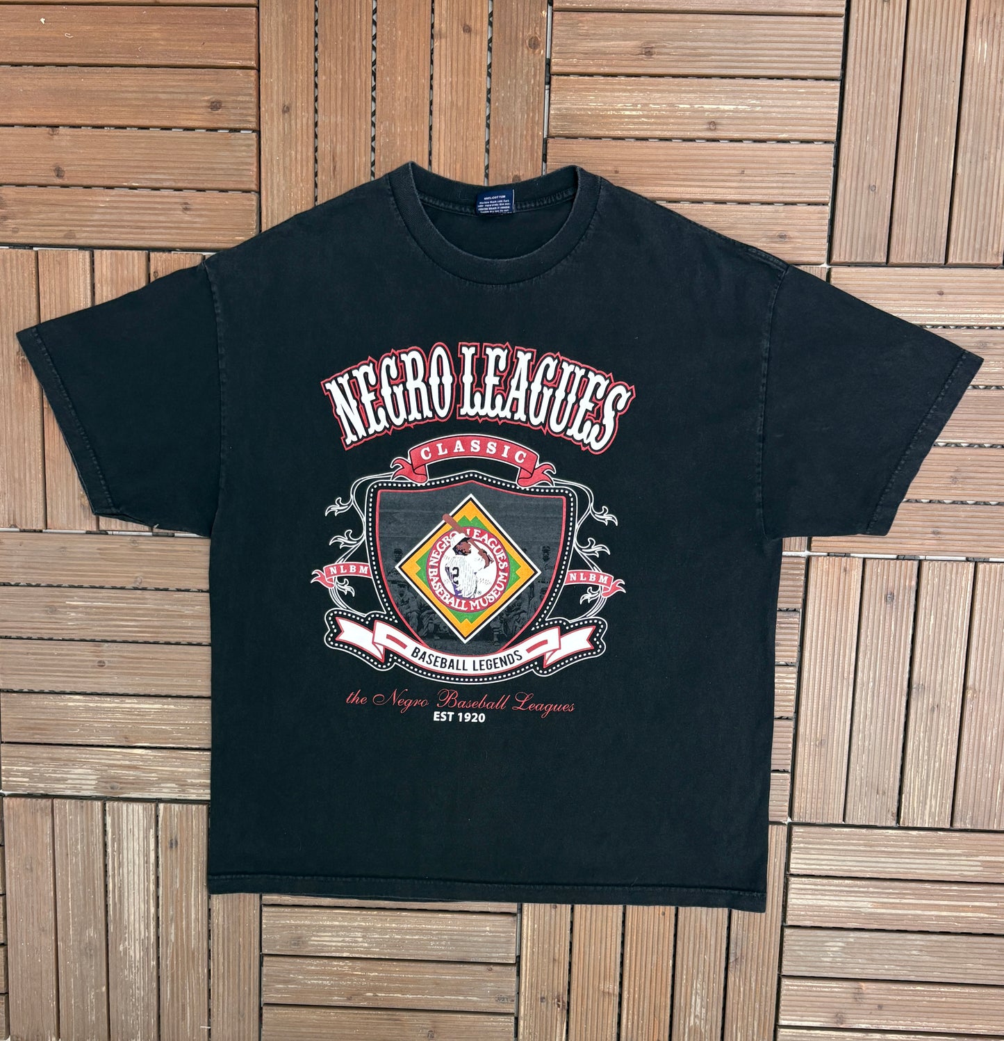 Negro Leagues Classic Baseball Graphic Tee | Size XX-Large | Vintage 2000s Baseball Black T-Shirt |