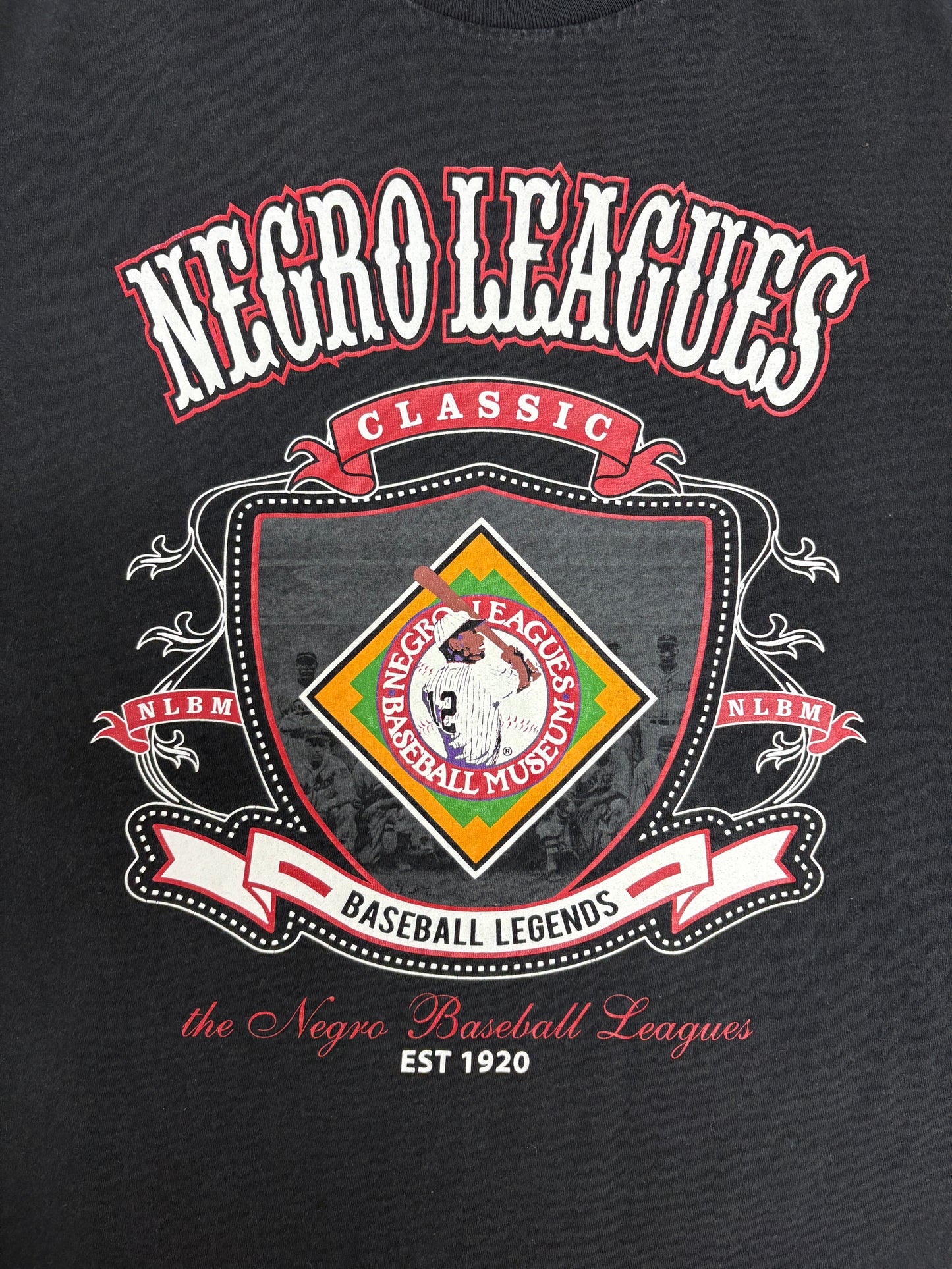 Negro Leagues Classic Baseball Graphic Tee | Size XX-Large | Vintage 2000s Baseball Black T-Shirt |