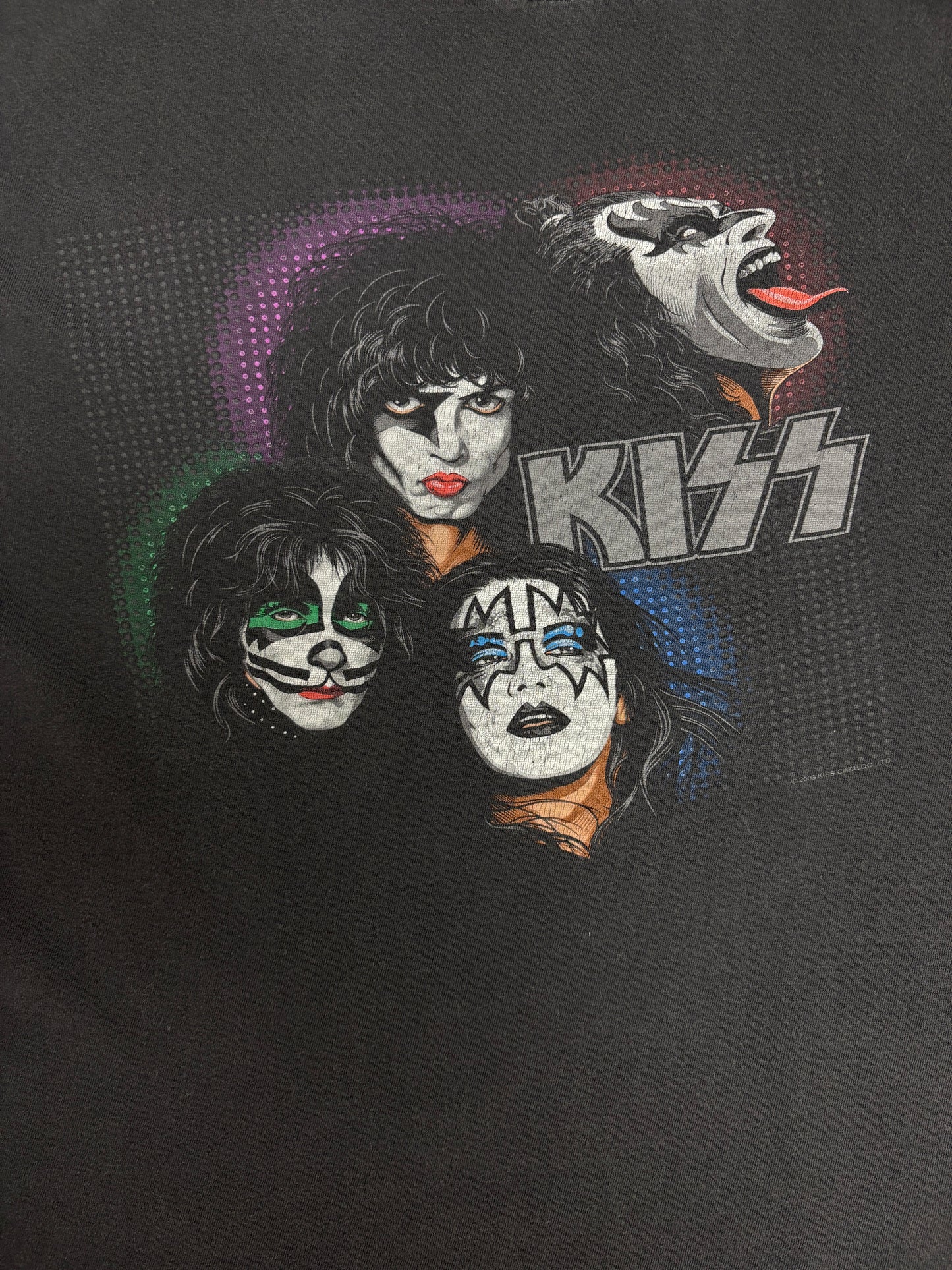 Kiss Band Graphic Tee | Size X-Large | Vintage 2000s Rock & Roll Black T-Shirt |